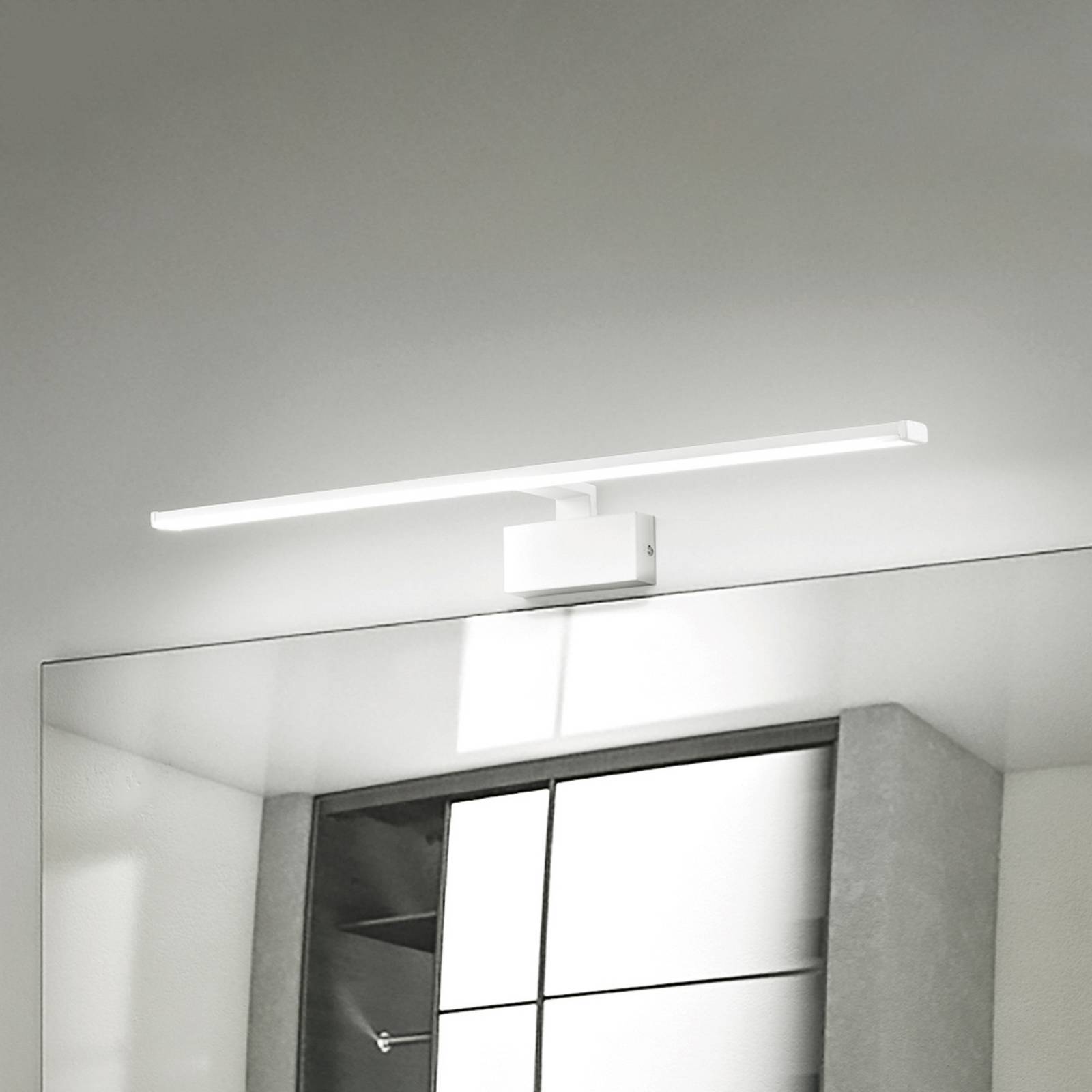 Applique murale LED IDEAL LUX Alma, métal blanc, largeur 51 cm