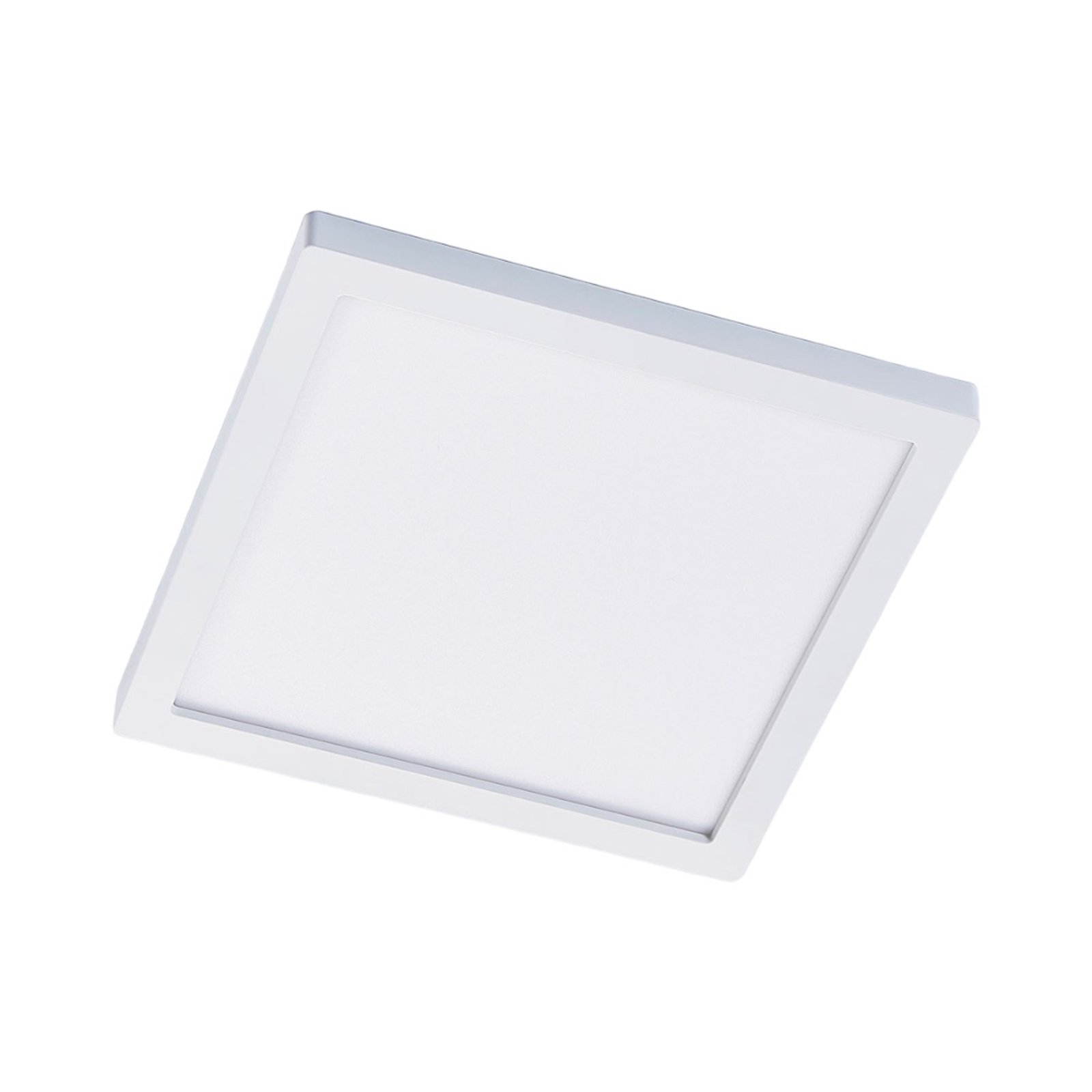 Solvie LED-taklampe, hvit, kantet, 30 x 30 cm