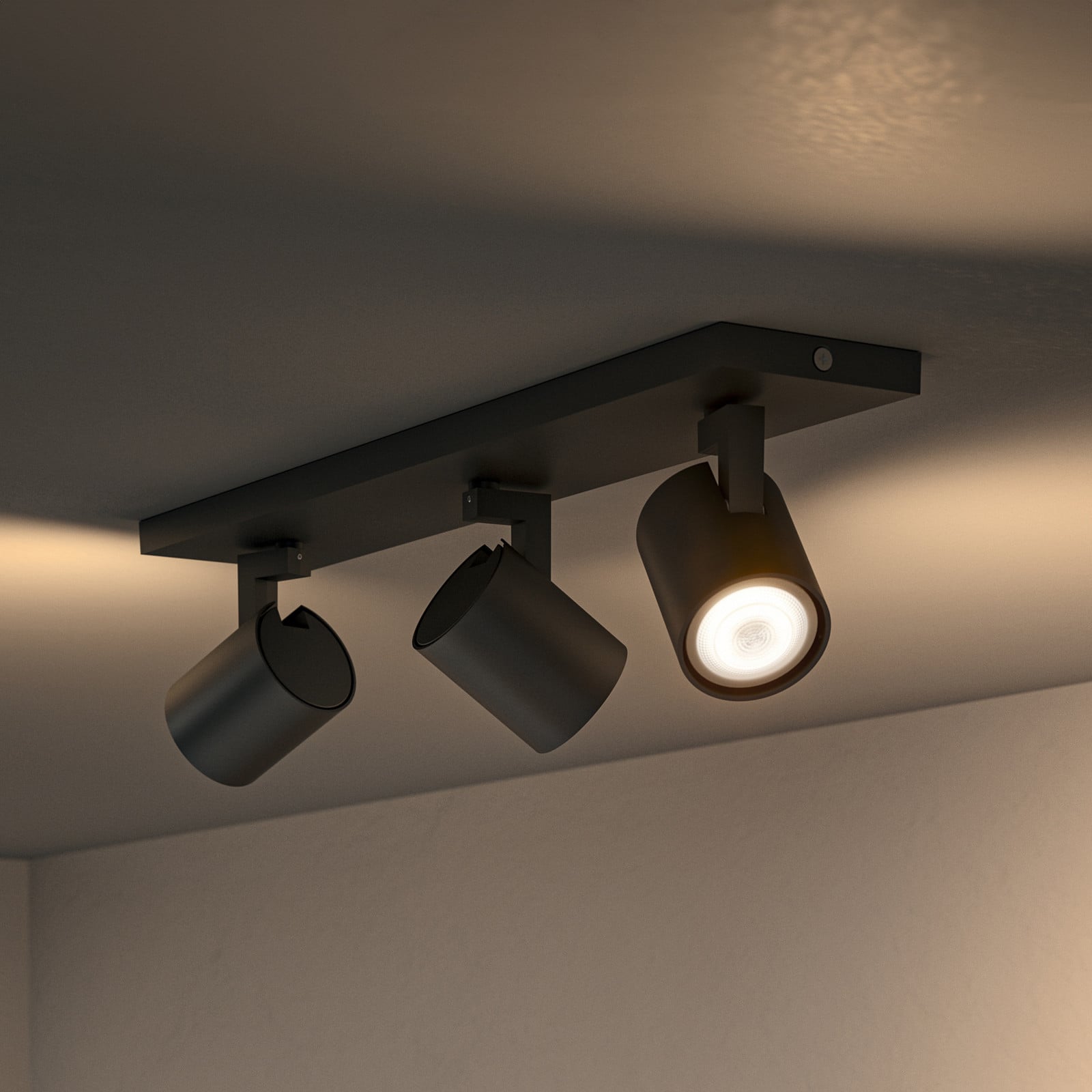 Runner Spot musta, 3-lamppuinen, GU10-himmentin - Philips Hue Philips Hue Runner - Olohuone - Moderni - Alumiini - Monilamppuinen