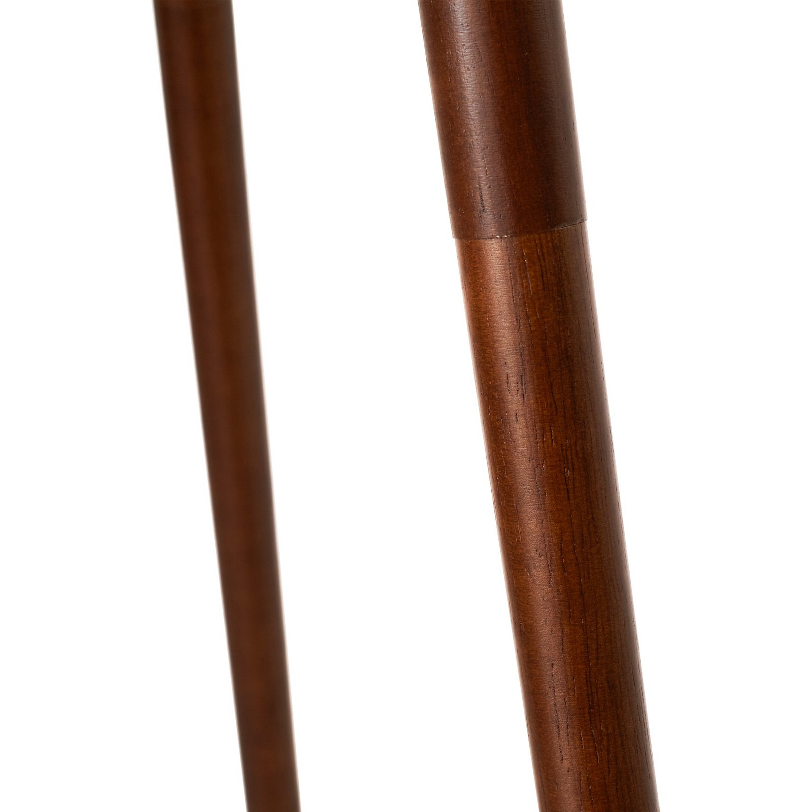 Lindby Stehleuchte Charlia, weiß, Wallnussholz, Höhe 150 cm