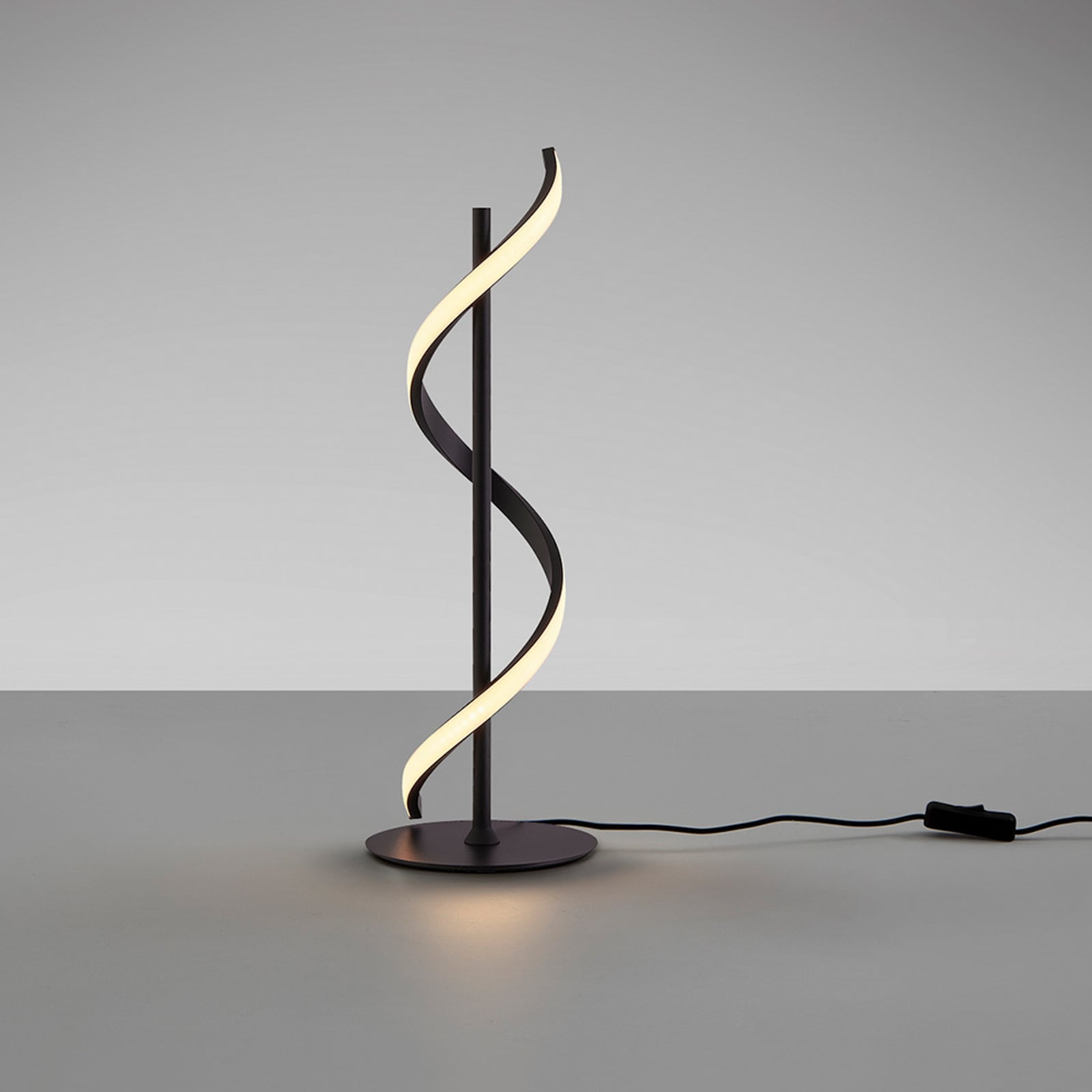 Lampa stołowa LED Boa, czarna matowa, wysokość 60 cm, metalowa