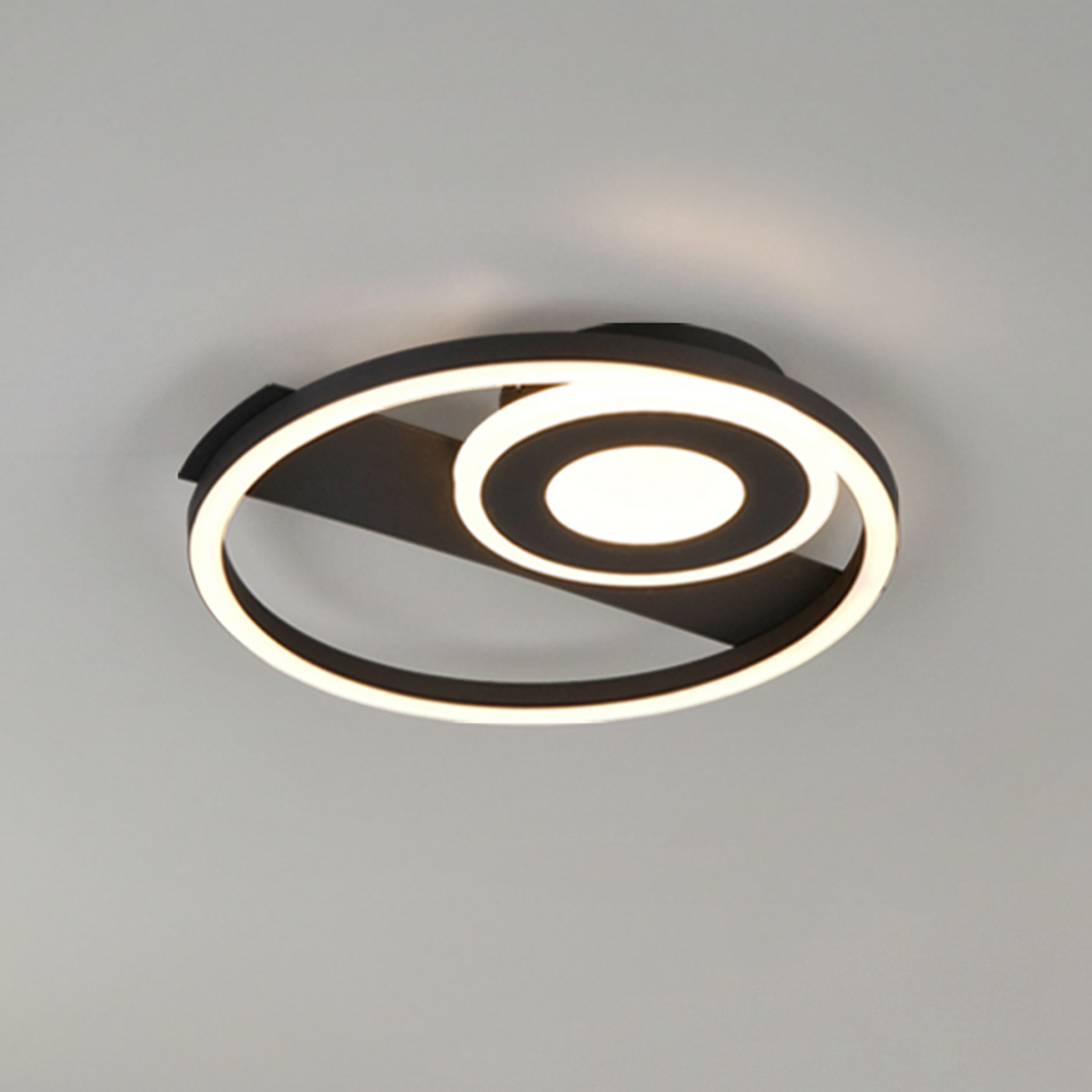 LED-Deckenleuchte Horus, schwarz, 2500 lm, 3000 K, Metall