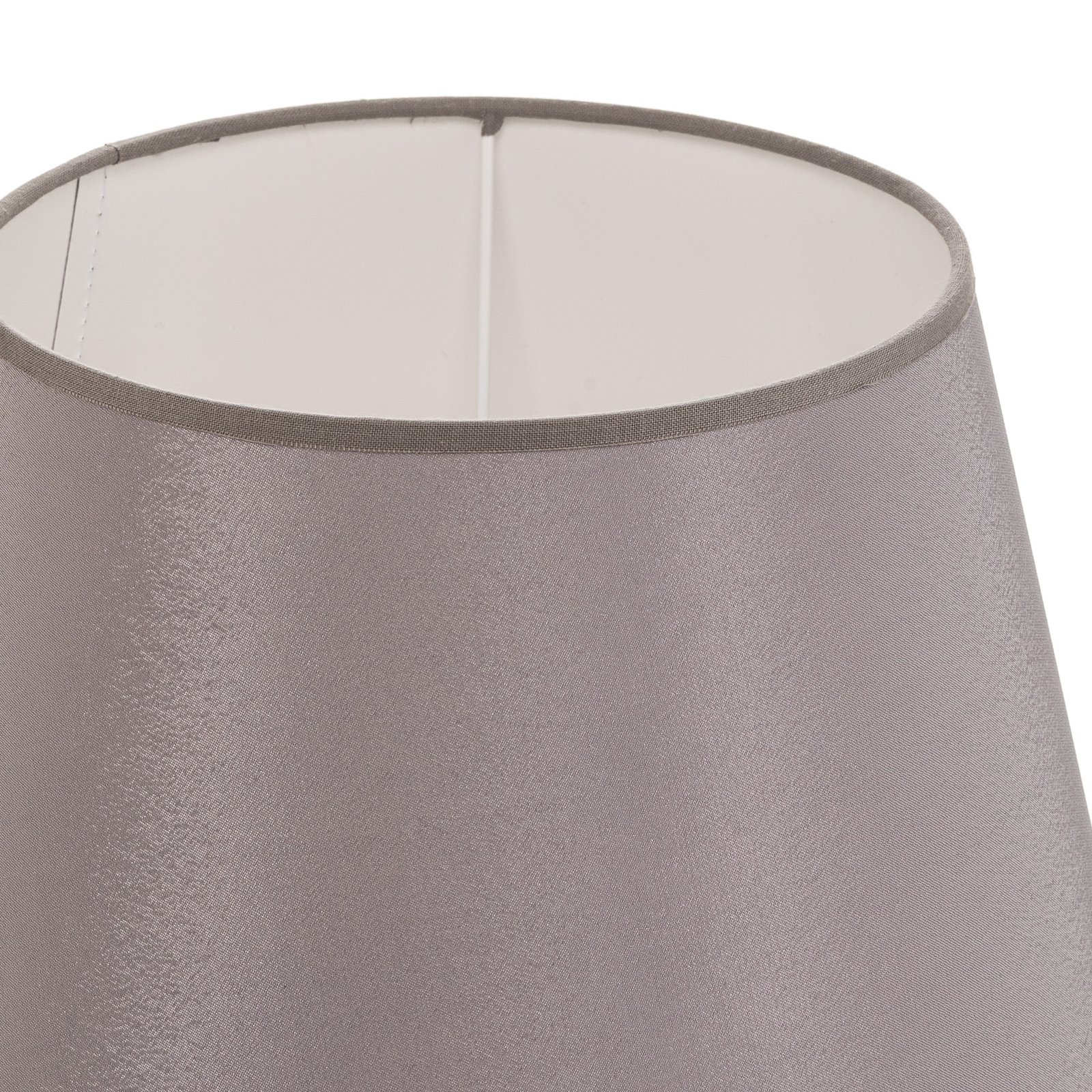 Cone lampshade height 18 cm, grey/white chintz