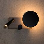 LED nástěnné světlo Klee, šedá, pravá varianta