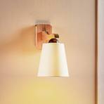 Wandlamp Hora, eiken/wit