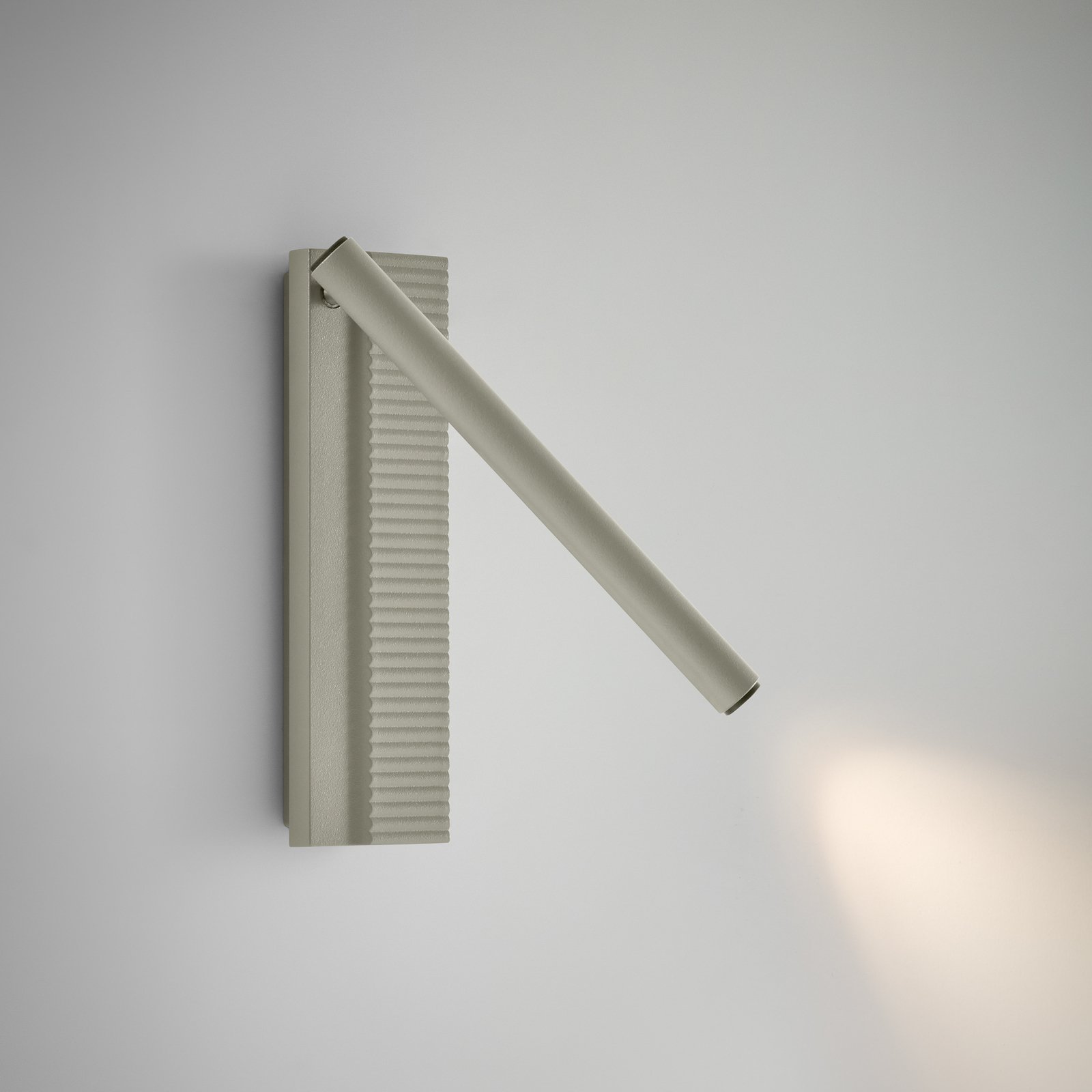 Bover LED-vägglampa Arid A/02 grå, aluminium, 2 700 K