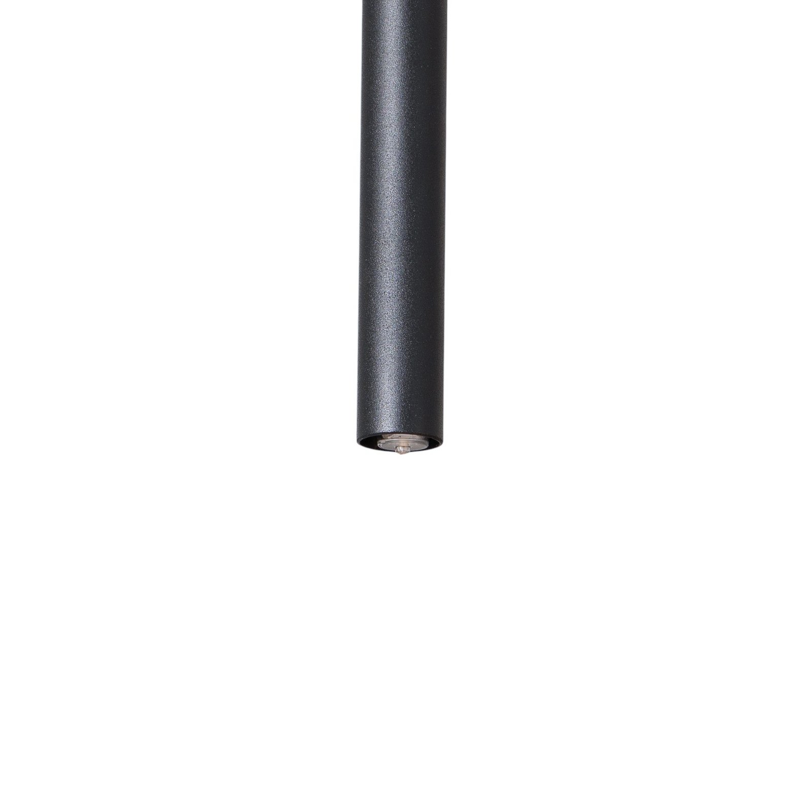 Lámpara colgante Piano, negra, Ø 2,5 cm, acero/plástico