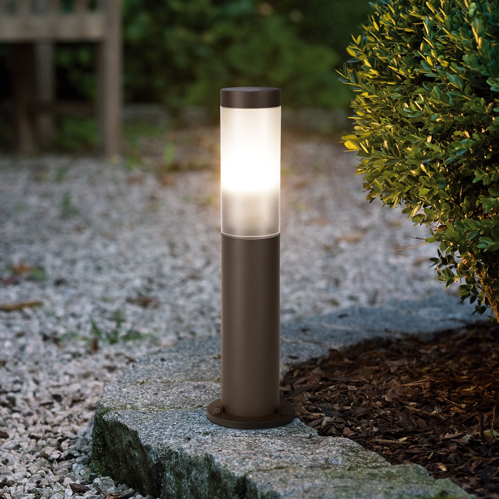 EGLO Lampa de bază Helsinki maro ruginiu Înălțime 45 cm Oțel inoxidabil senzor - Modern