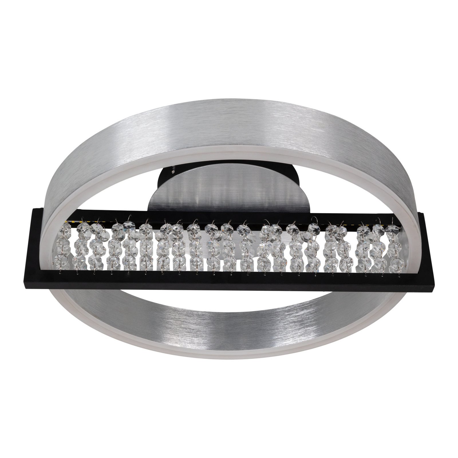 Yvaris LED ceiling light, silver, CCT, remote control Yvaris LED ceiling light, silver, CCT, remote control