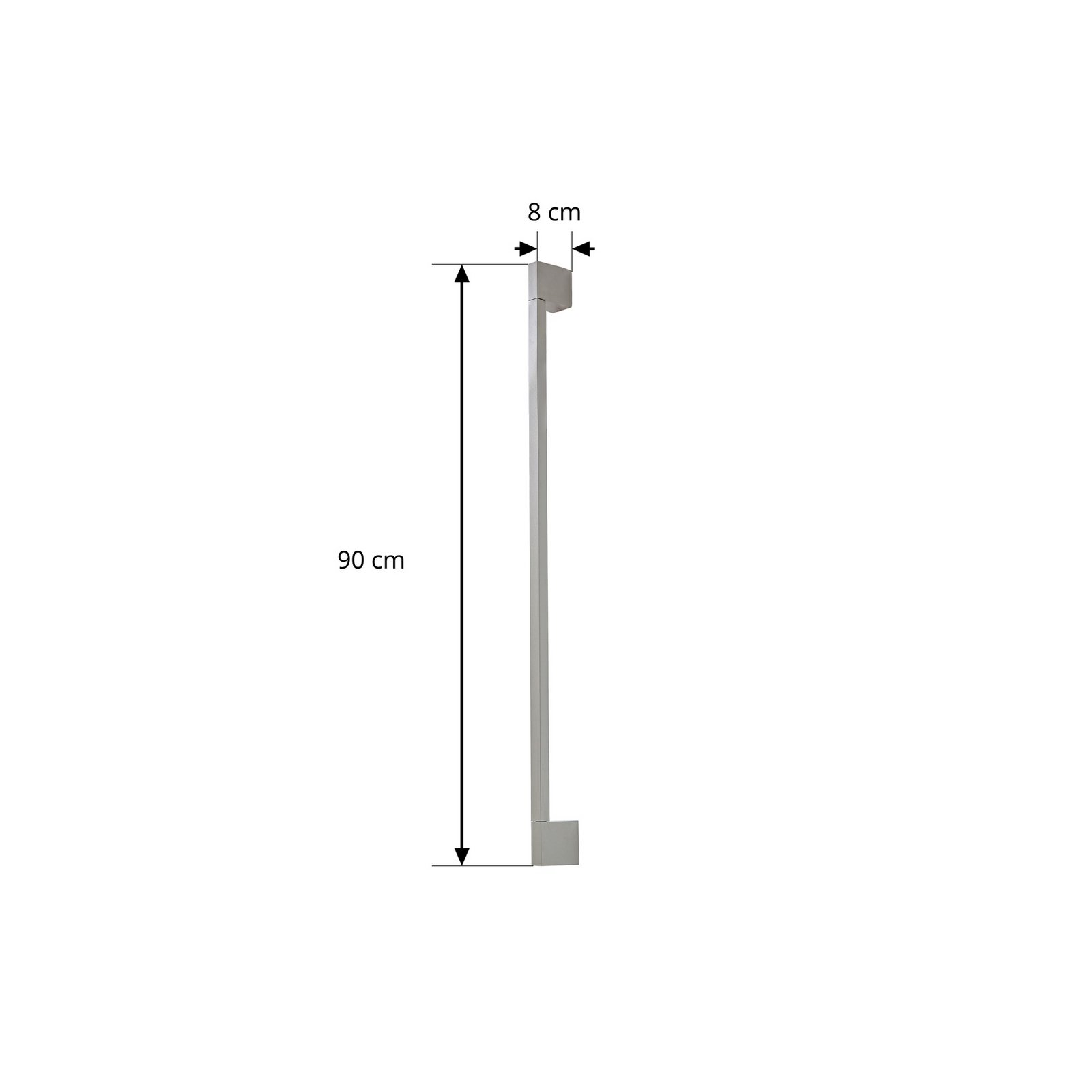 Neano LED-udendørs væglampe, stengrå, 90 cm, IP54 - Lindby