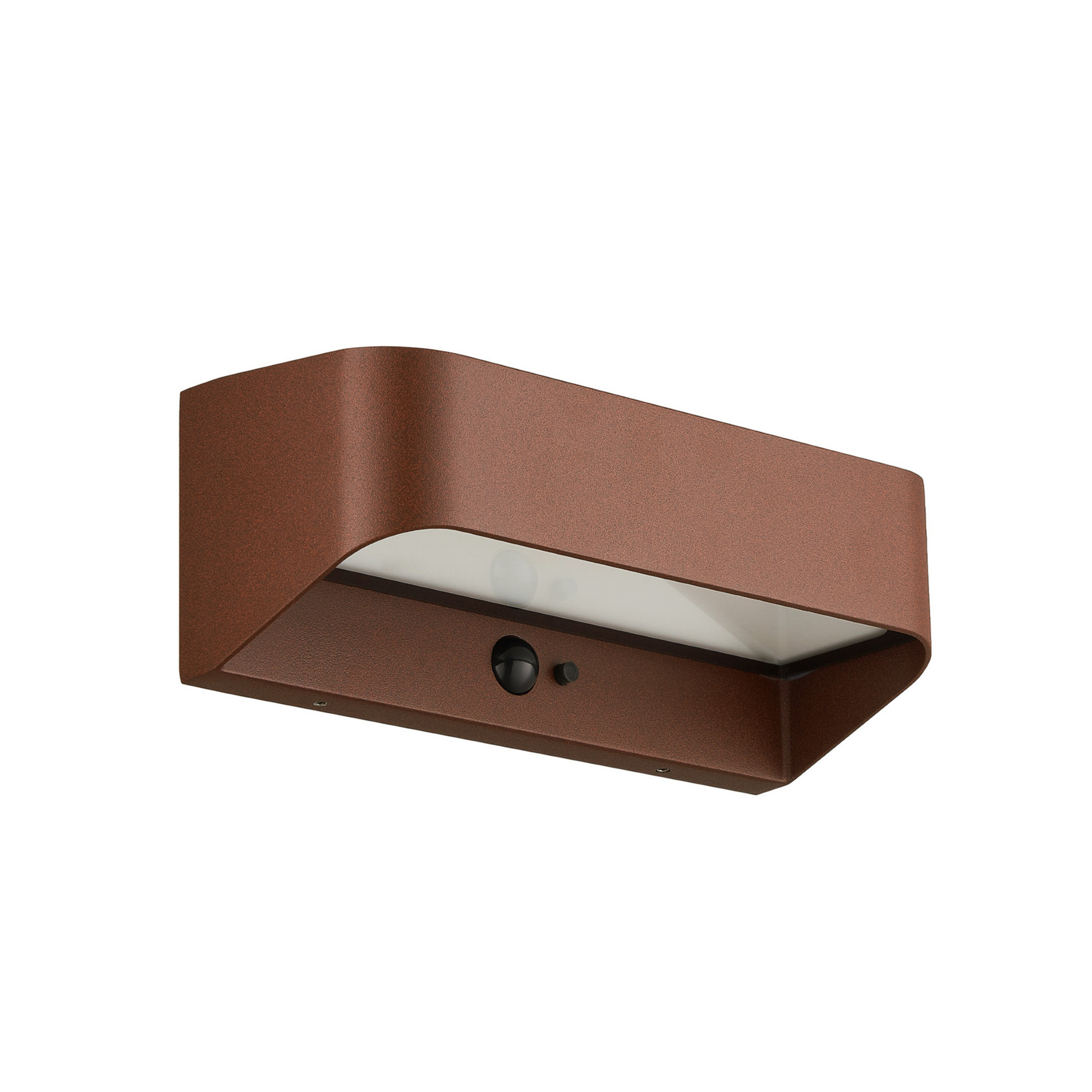 Marcellio LED buiten wandlamp op zonne-energie, bruin, met sensor - Nordlux