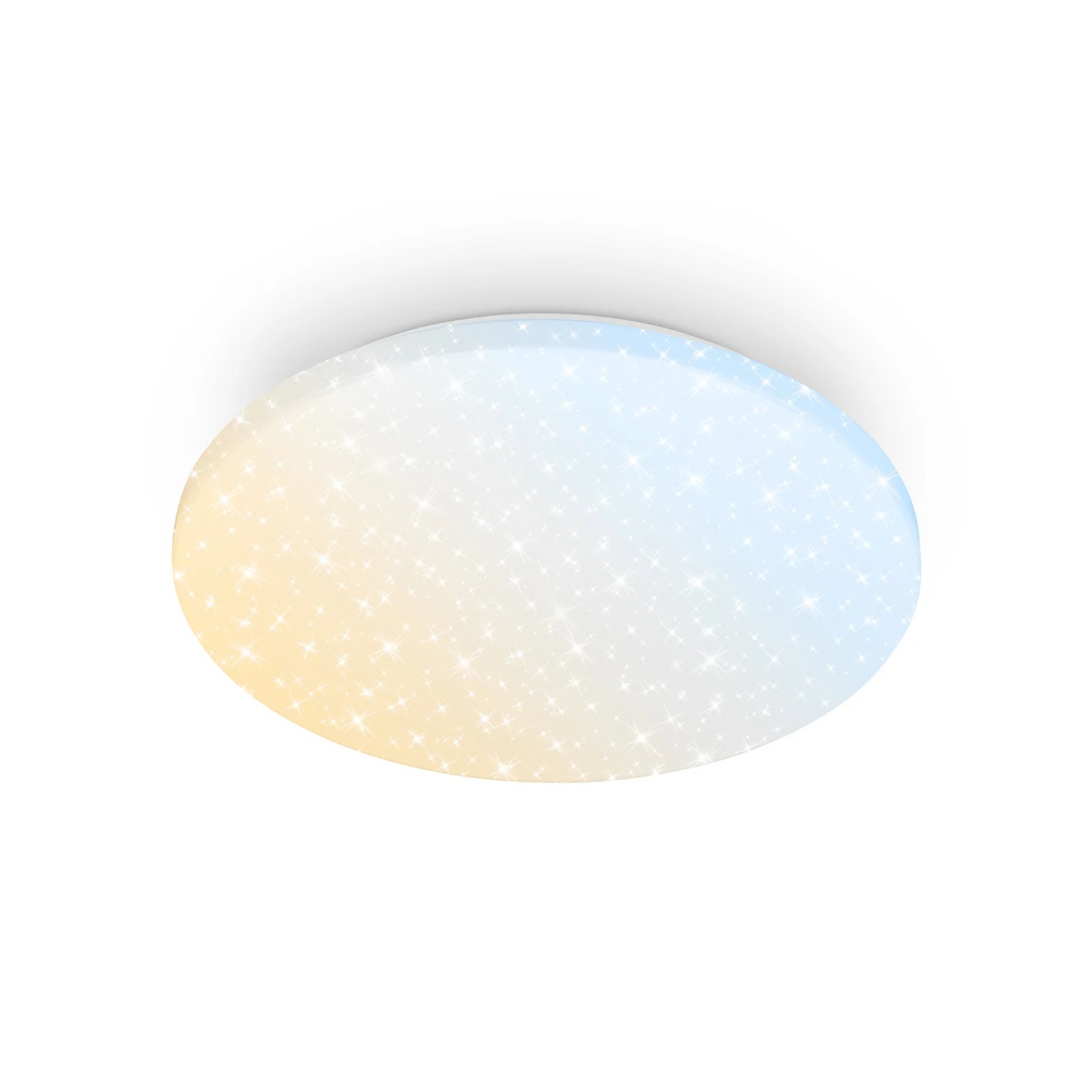 Lampa sufitowa LED Luminus, CCT, Ø 34 cm, biała, gwieździste niebo