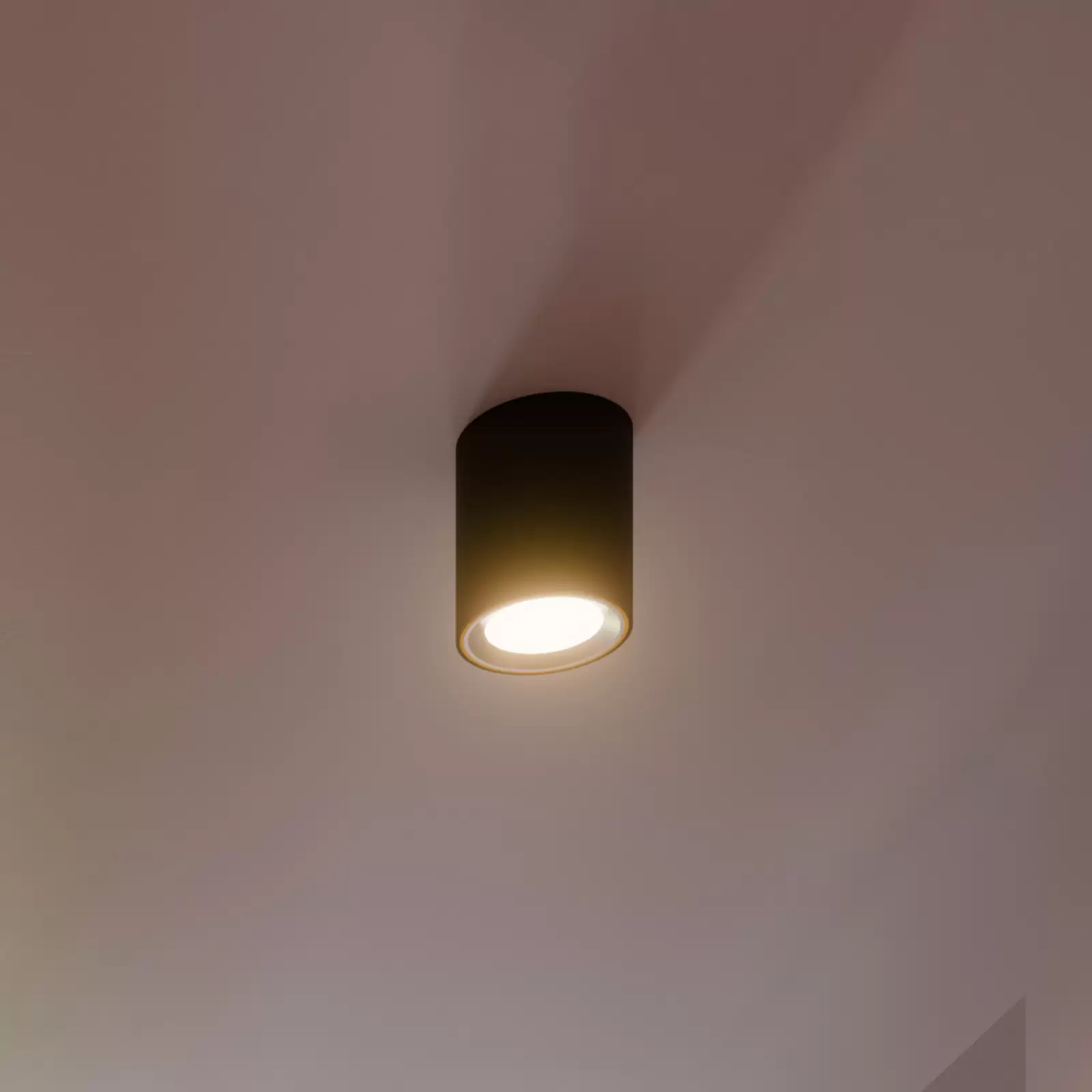 LED-Deckenspot Landon Smart, schwarz, Höhe cm 14