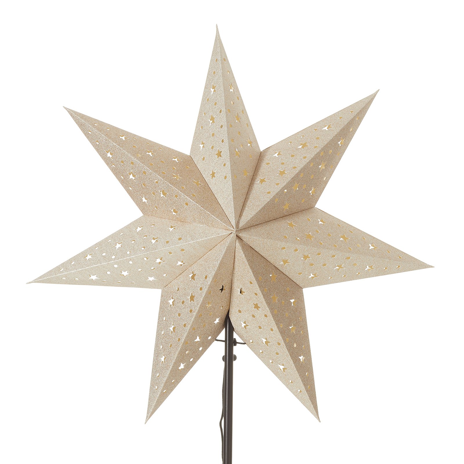 Standing star Solvalla - height 69 cm gold