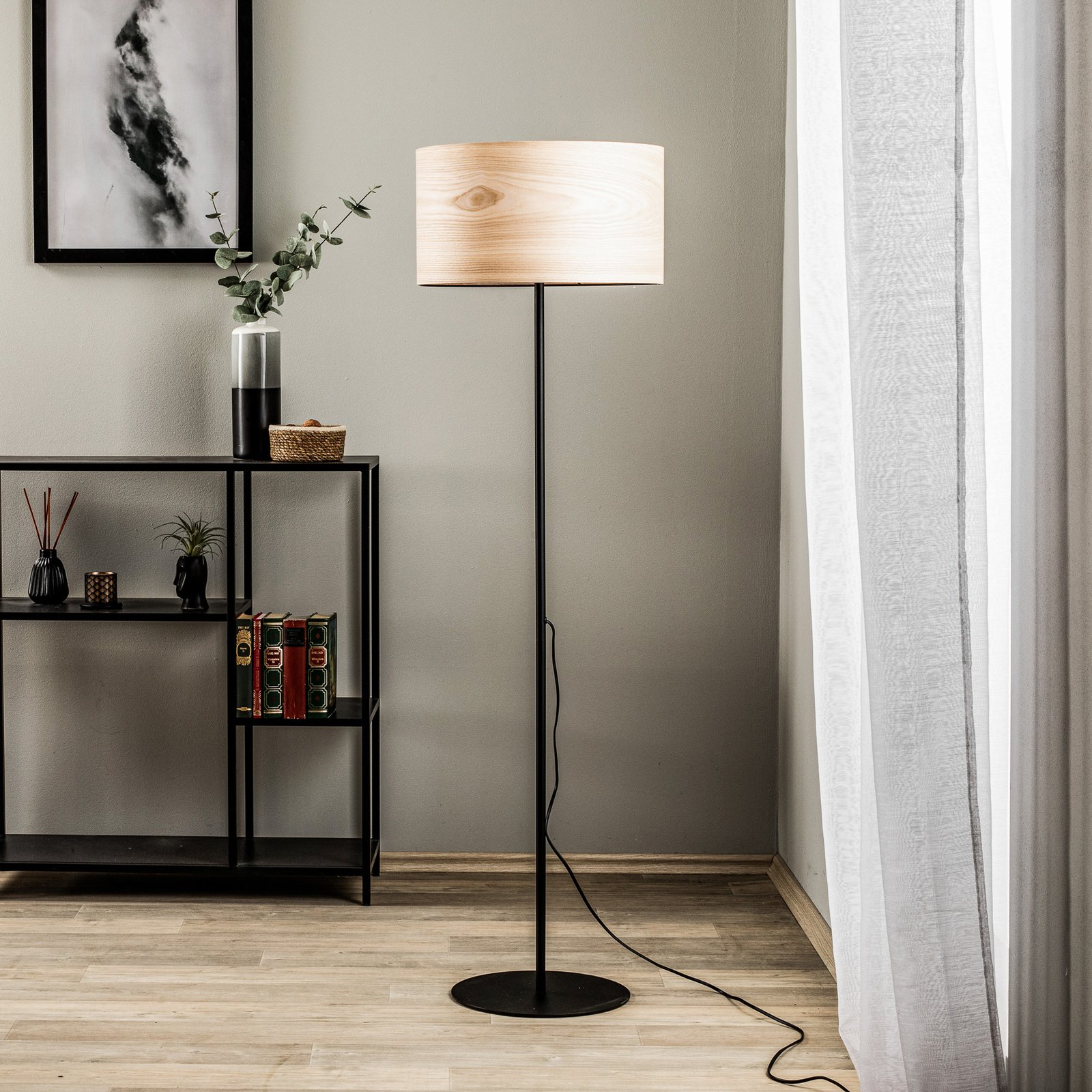 Veneer Floor Lamp Ash - Envostar