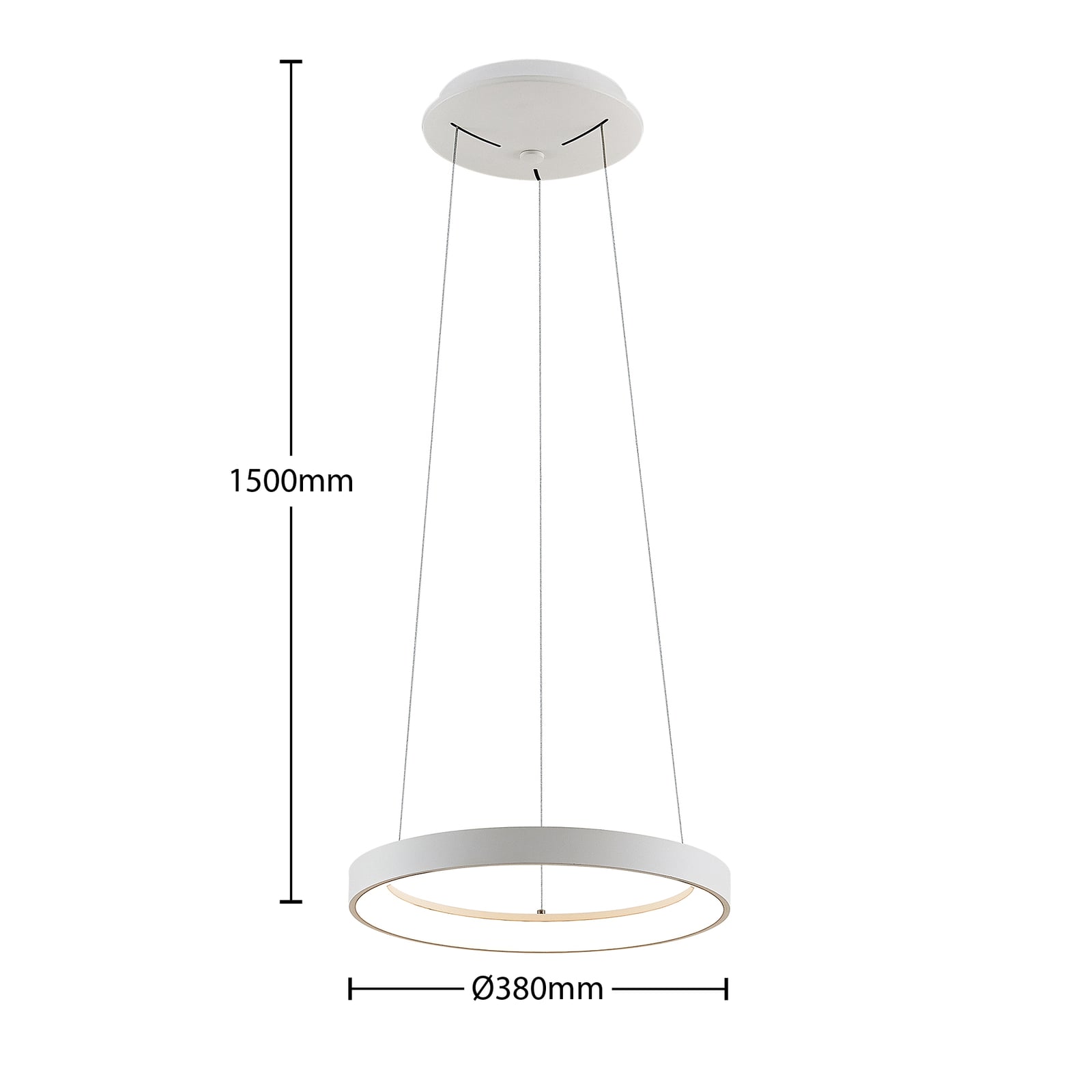 Vivy LED lógó világítás, fehér, Ø 38 cm, fém - Arcchio