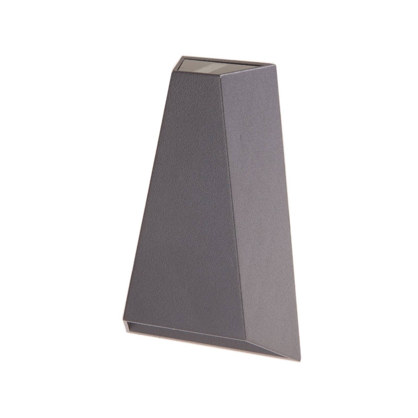 Lucande Double shining LED outdoor wall light Jendrik, Aluminium, glass, 3 W, W: 10.9 cm, H: 17.3 cm