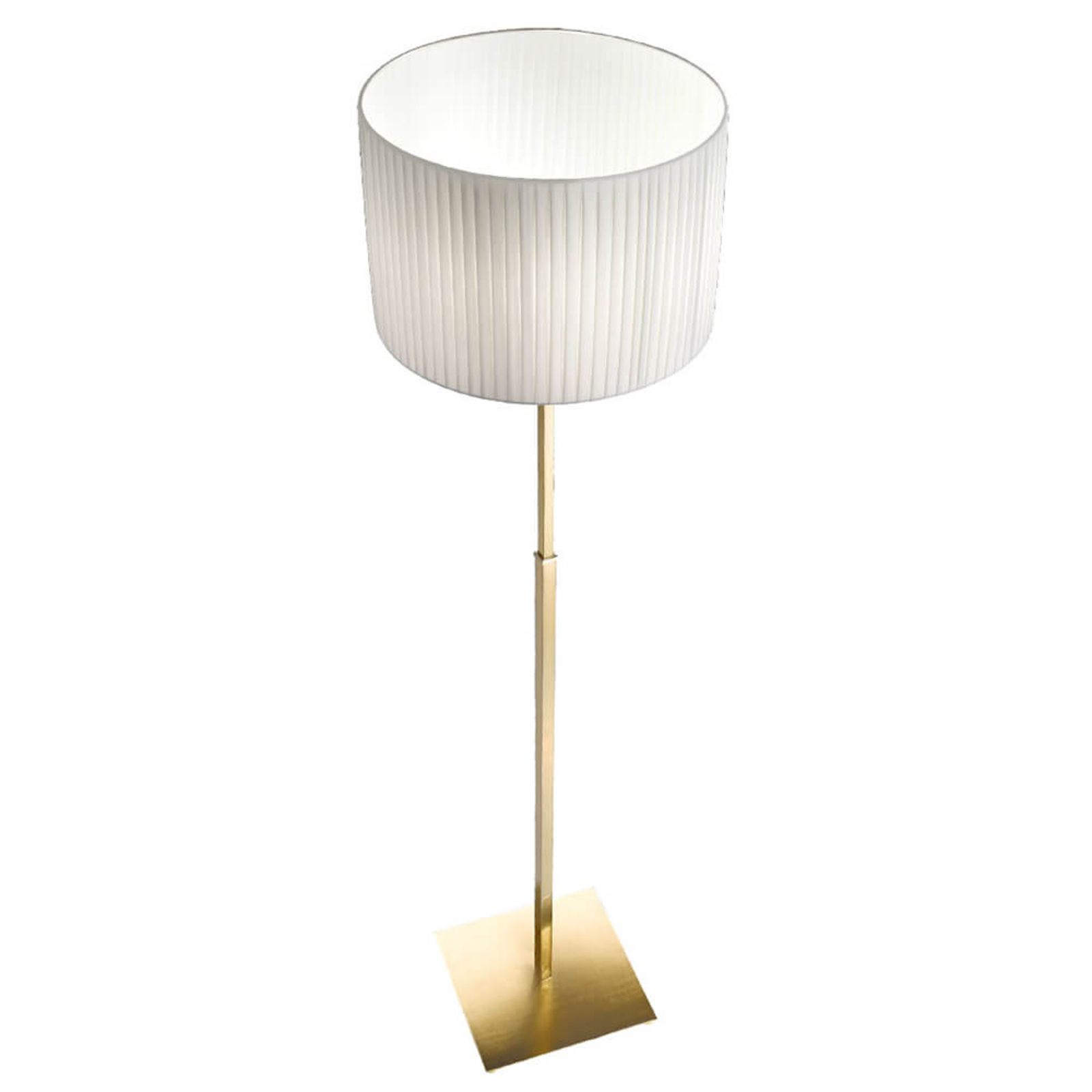 AUSTROLUX BY Kolarz Sand - floor lamp with a brass frame, for Living / Dining Room, brass, microfibre, E27, 60 W, energy efficiency: A++, H: 160 cm