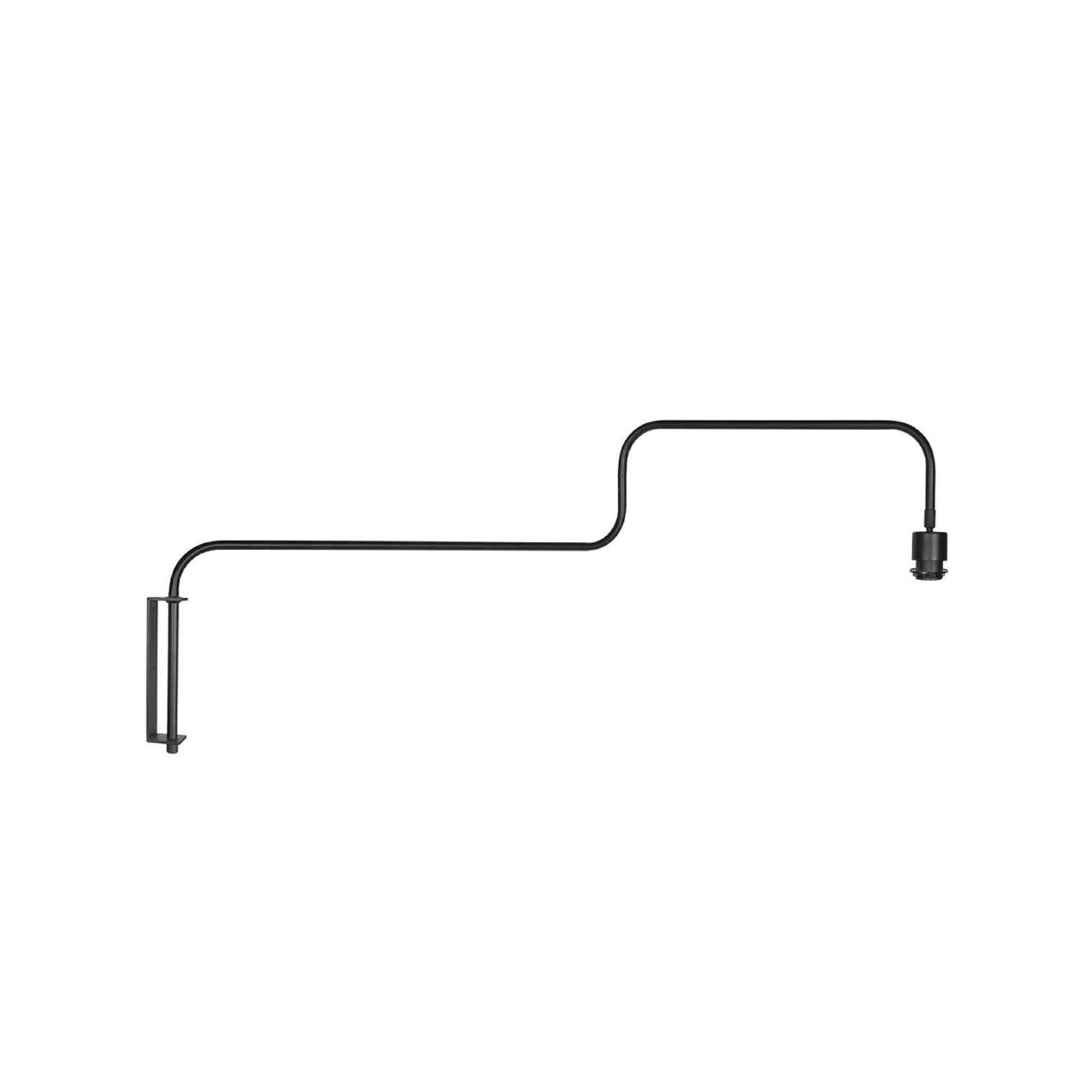 Aplică de perete Bloeba, negru/maro, proiecție 140 cm, plută