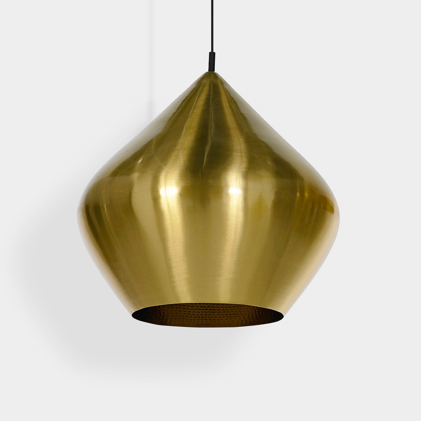 Tom Dixon LED hanging light Beat Stout, brass-coloured, Ø 52 cm