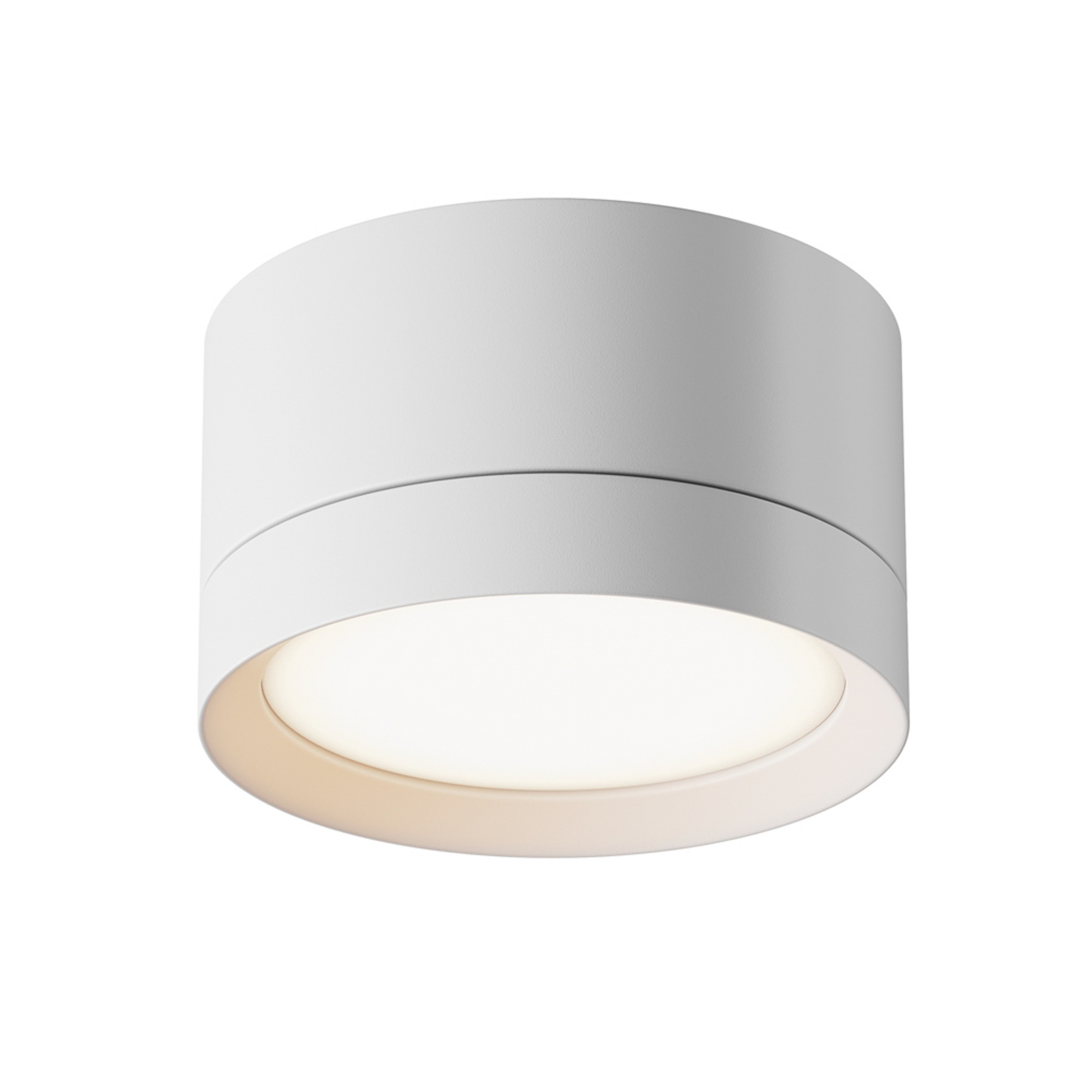 Maytoni Downlight Hoop, weiß, Höhe 5 cm, Ø 8,5 cm, Alu, GX53