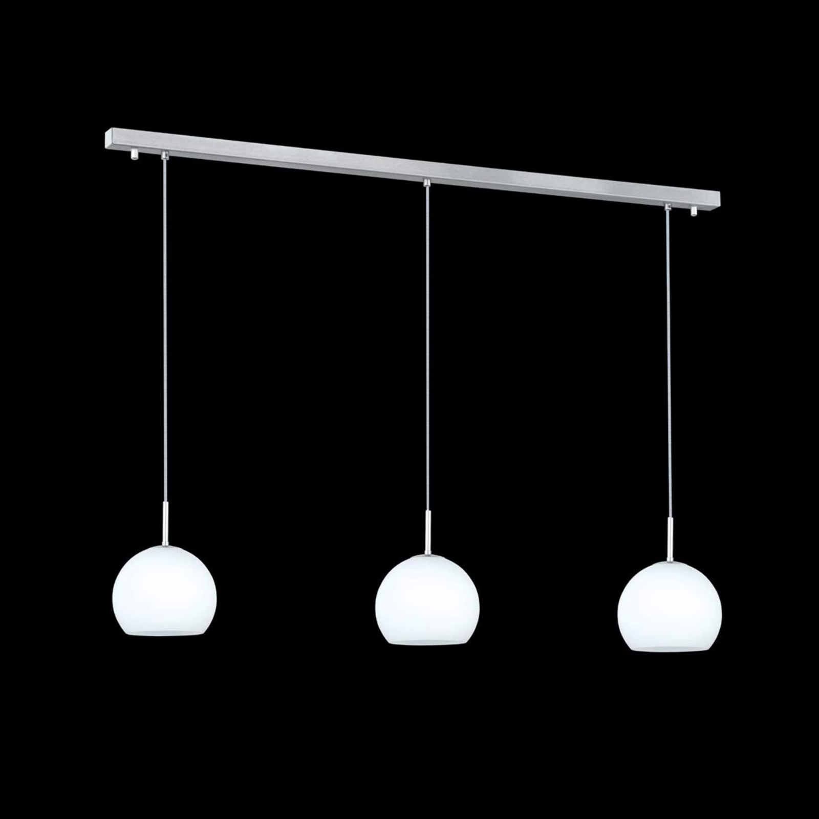Bolero hanging light, three-bulb, linear
