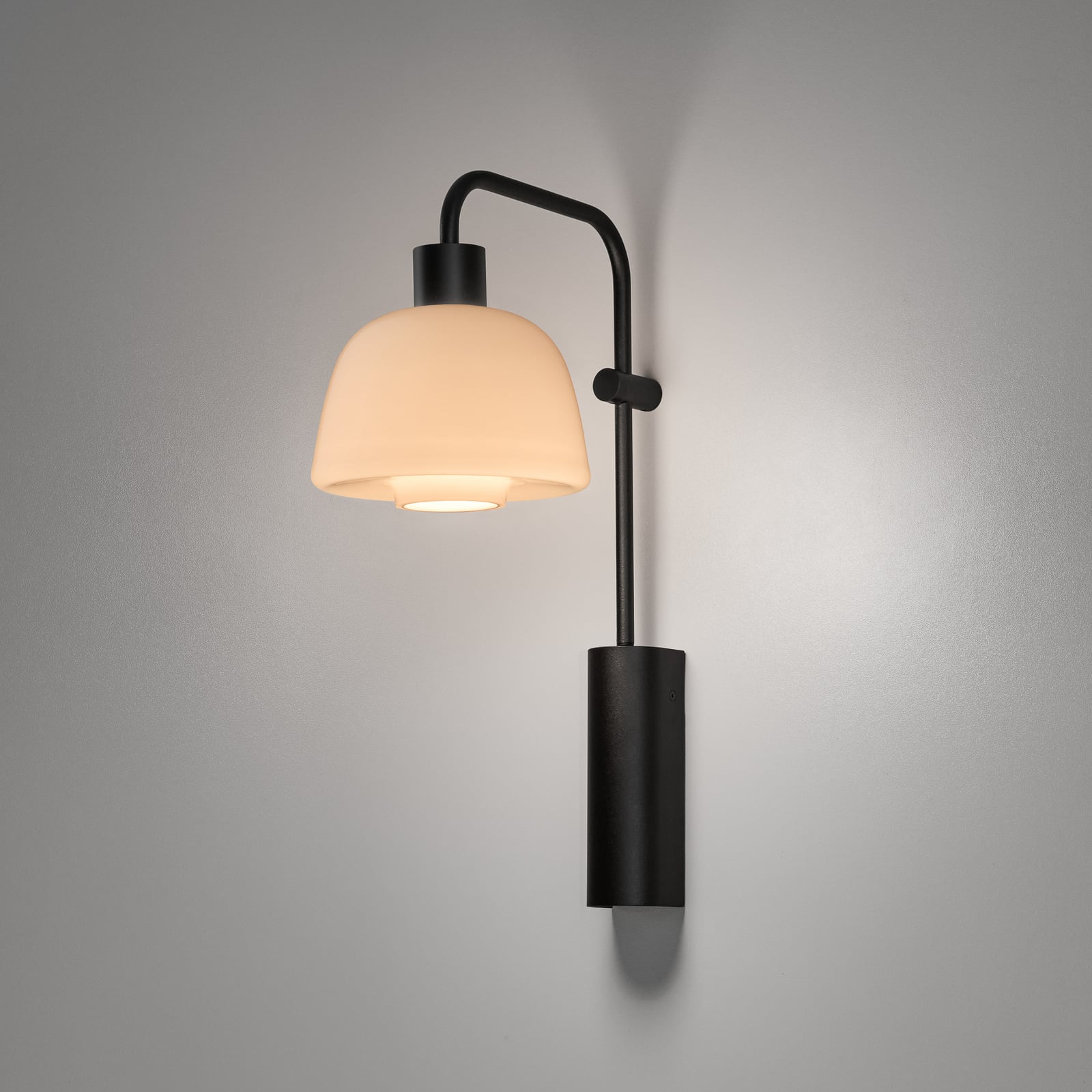 Bover Applique a LED Drep A/04, nude, vetro, nero, 2.700 K