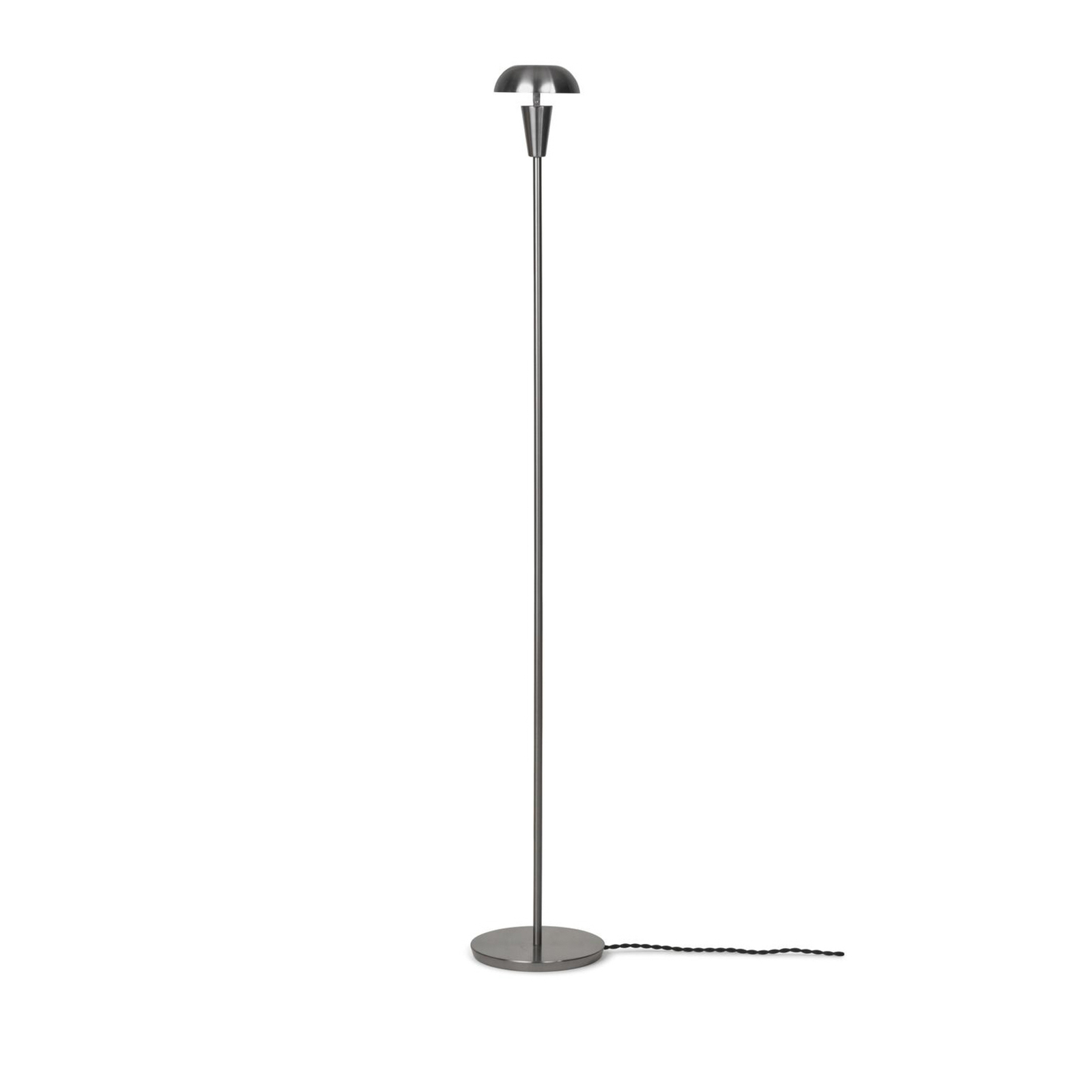 ferm LIVING Vloerlamp Tiny, nikkel, ijzer, hoogte 124,2 cm