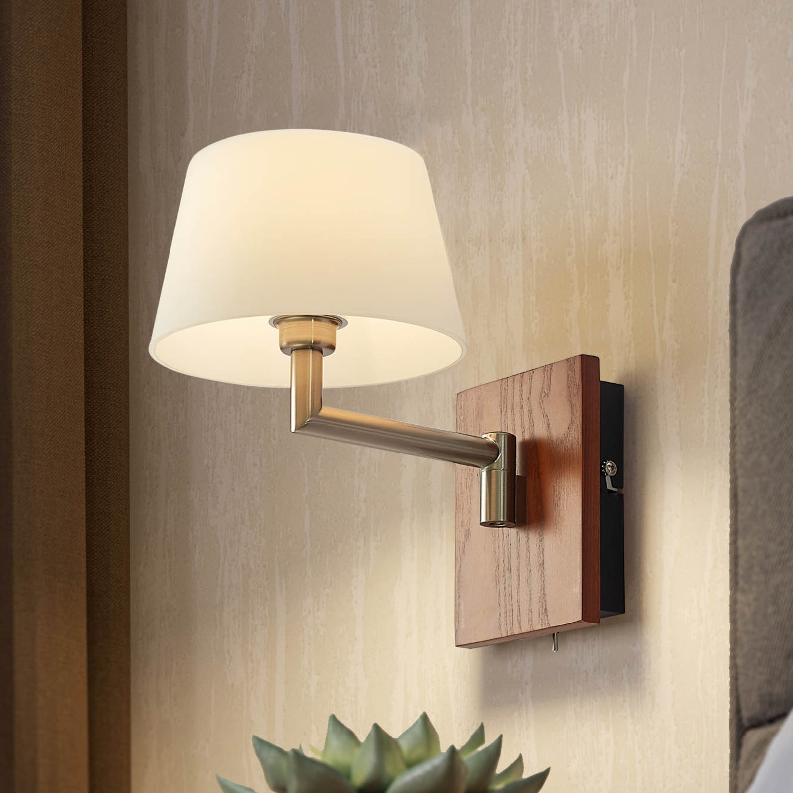 Lucande Madita wall light with a movable arm