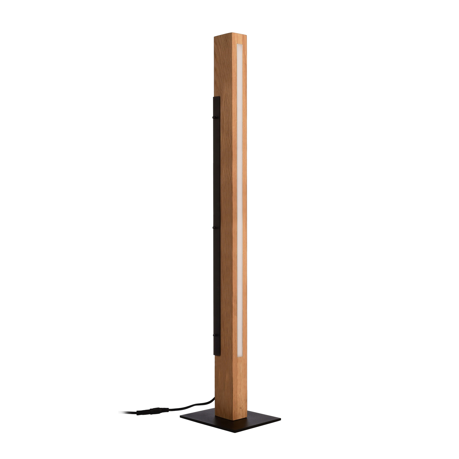 Madera LED floor lamp made of oak, dimmable