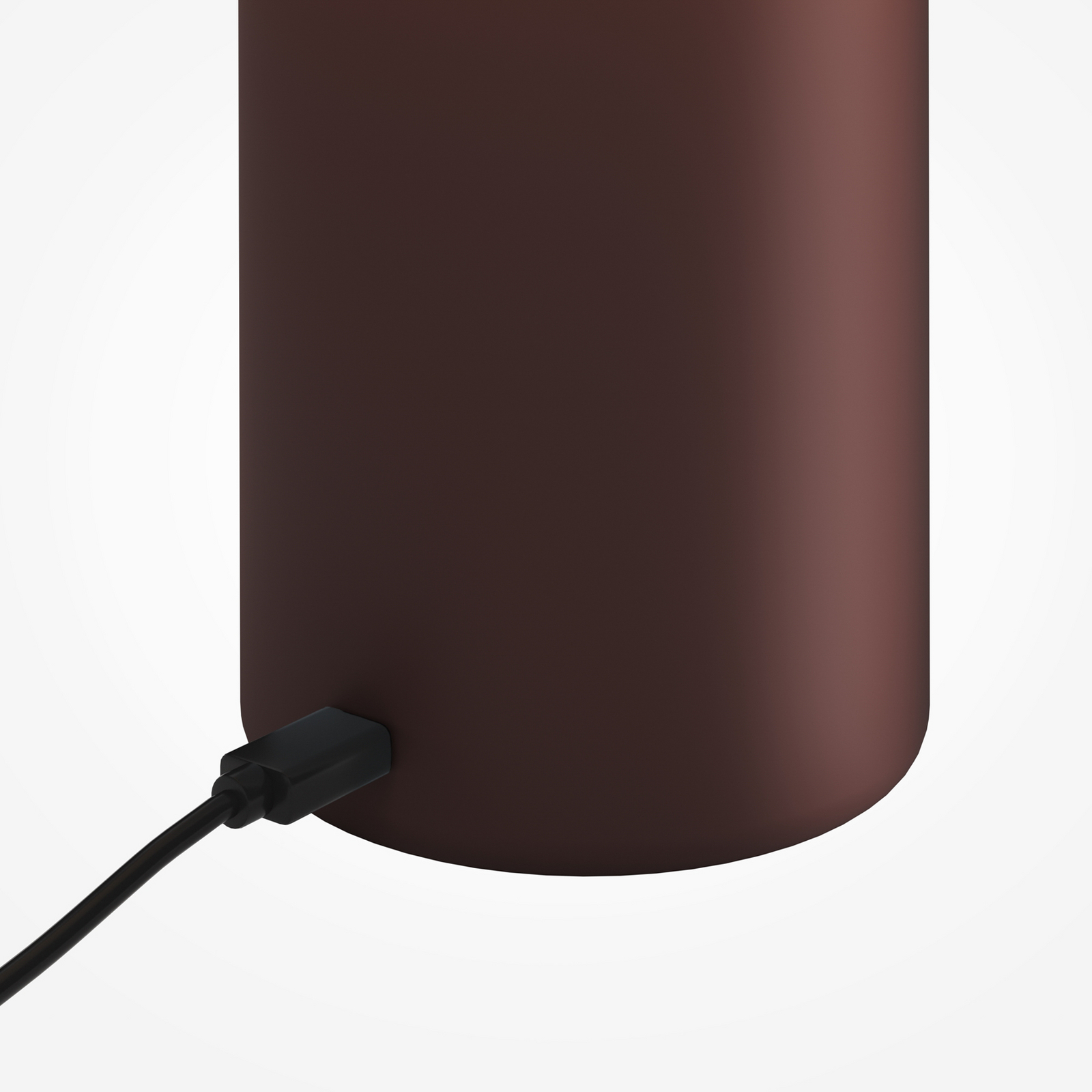 Topo LED rechargeable table lamp, red, height 20 cm, metal, dimmable