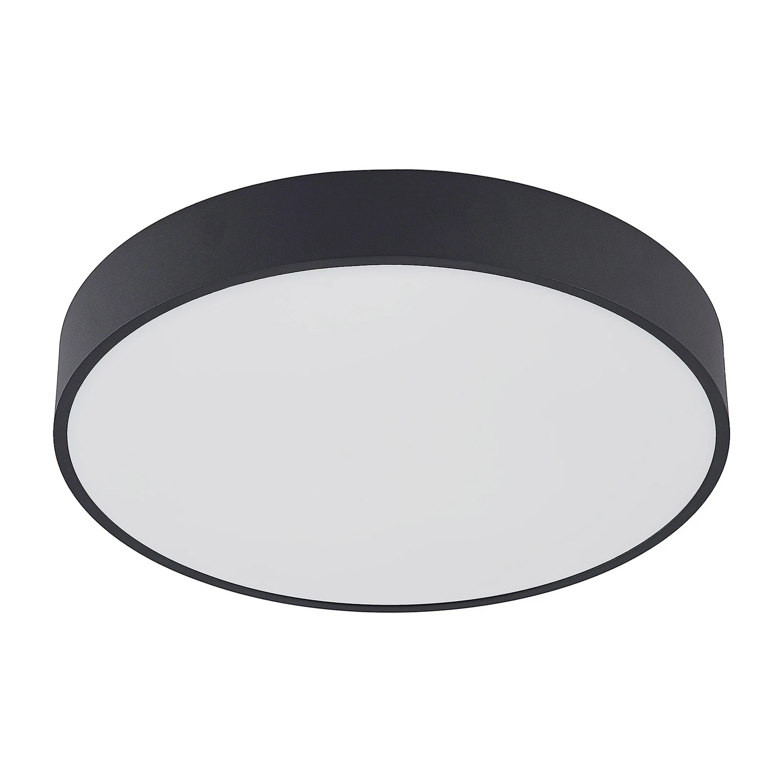 Lámpara LED de techo Arcchio Vanida, negra, Ø 40 cm, arriba/abajo
