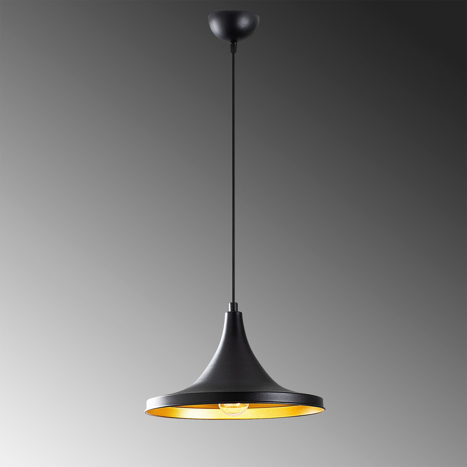 Hanglamp Berceste 193-S Ø30cm zwart/goud