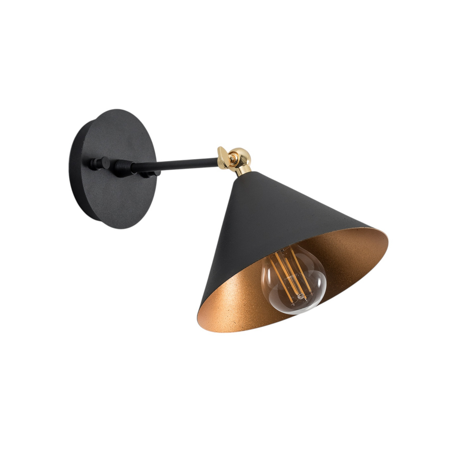 Wandleuchte Berceste 185-A schwarz/gold