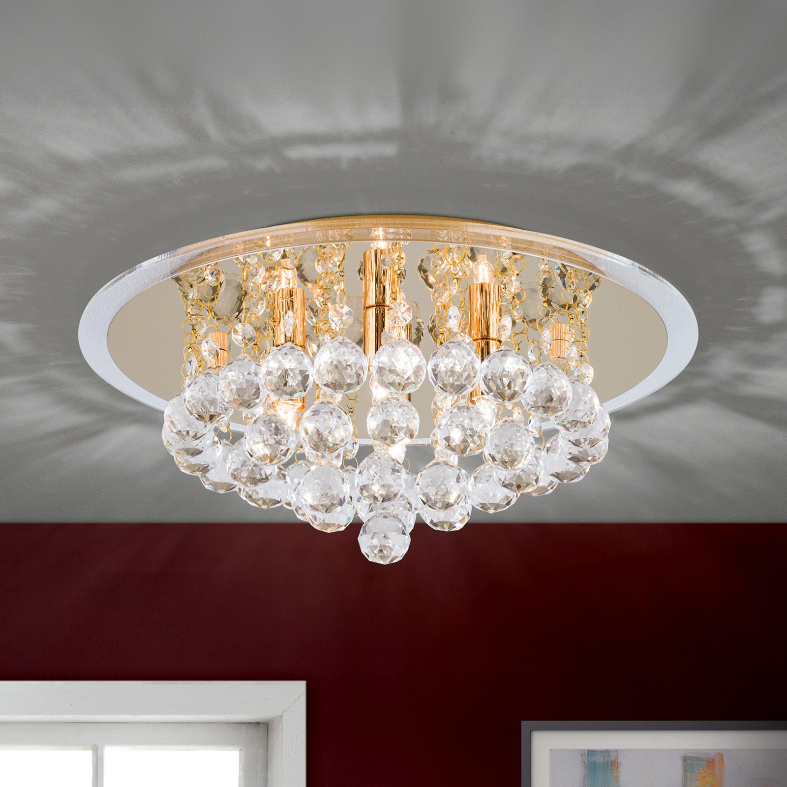 Plafonieră cristal impunătoare TUILA 38 cm