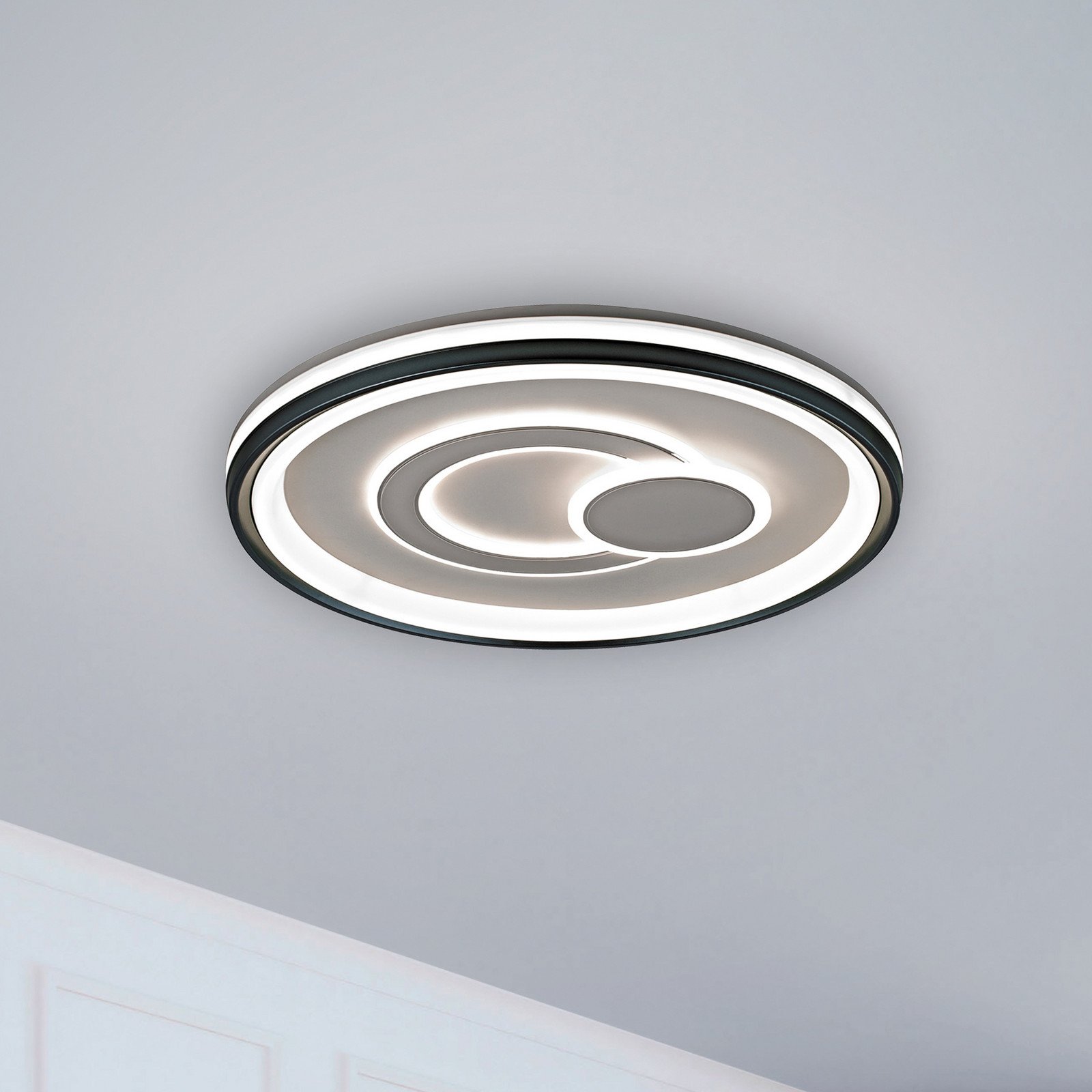 JUST LIGHT. DOAR LUMINĂ. Plafonieră cu LED Minelli Ø 50 cm reglabilă - Camera de zi / sufragerie - modern - alb - Plastic
