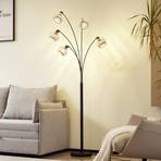 Lindby floor lamp Lielle, natural bamboo, 5-bulb