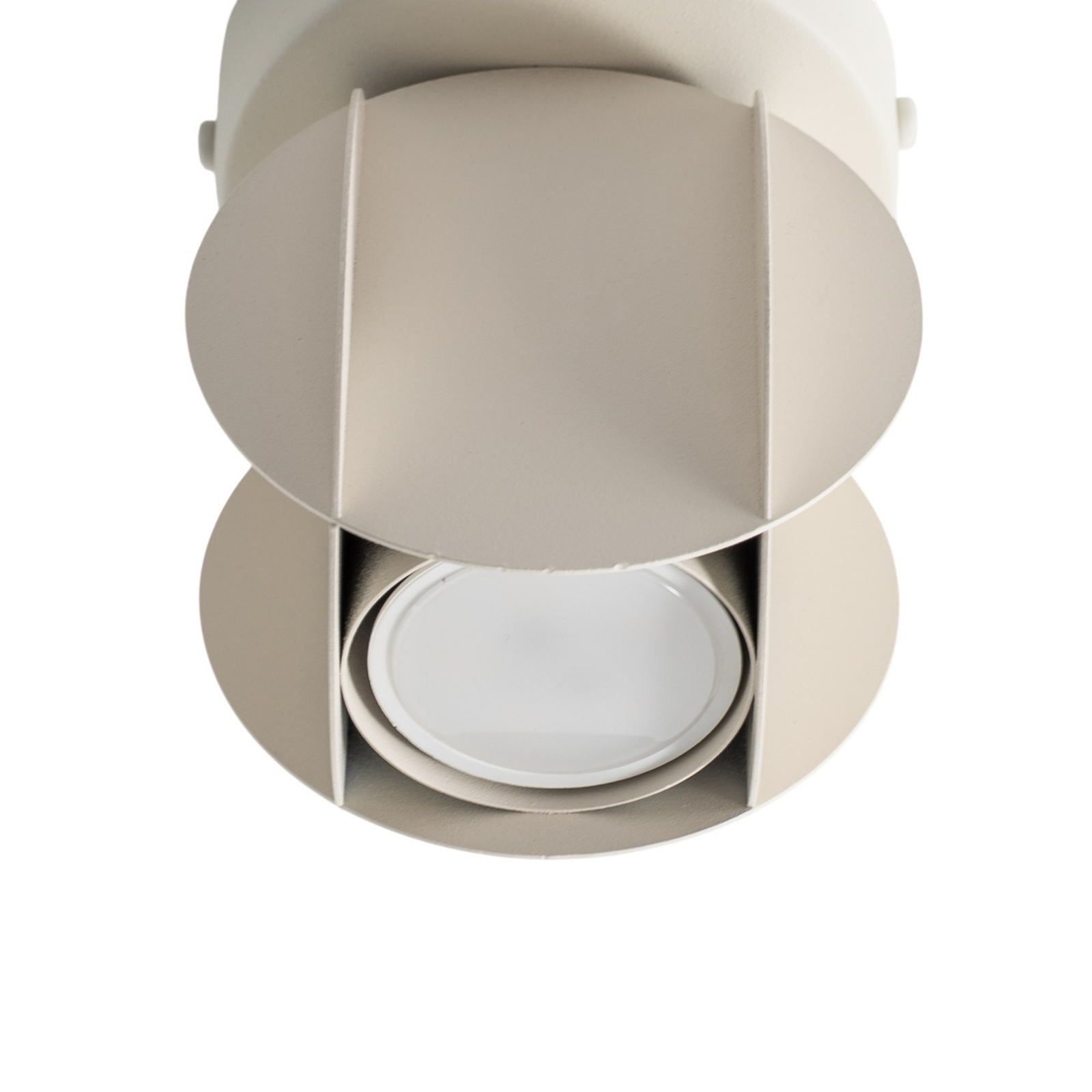 Прожектор за таван GAMBIT, кремаво бял, Ø 10 cm, метал, GU10 LED Прожектор за таван GAMBIT, кремаво бял, Ø 10 cm, метал, GU10 LED