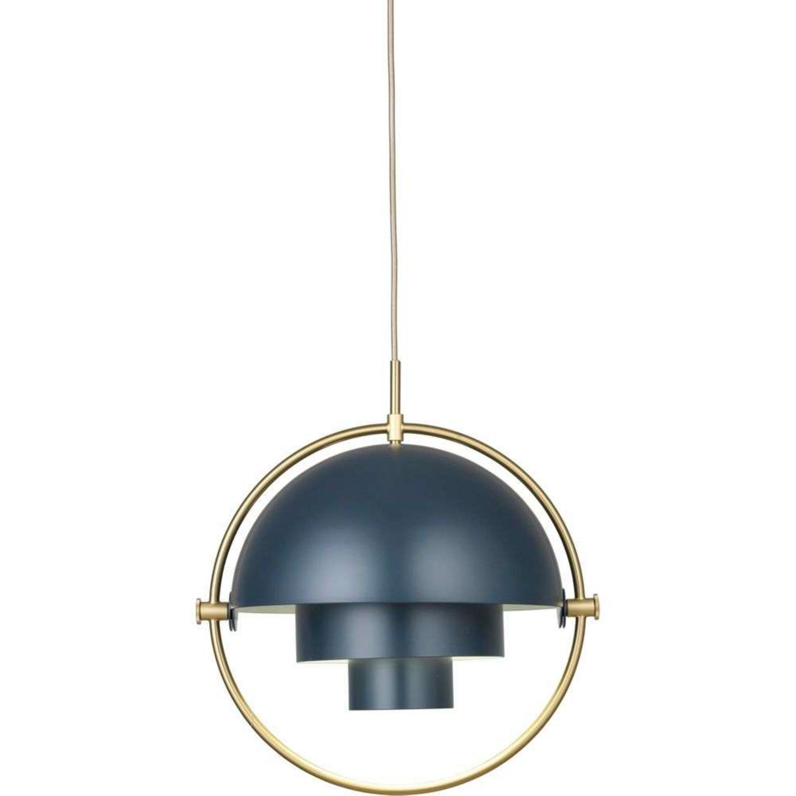 Multi-Lite Lustră Pendul Ø36 Brass/Midnight Blue - GUBI