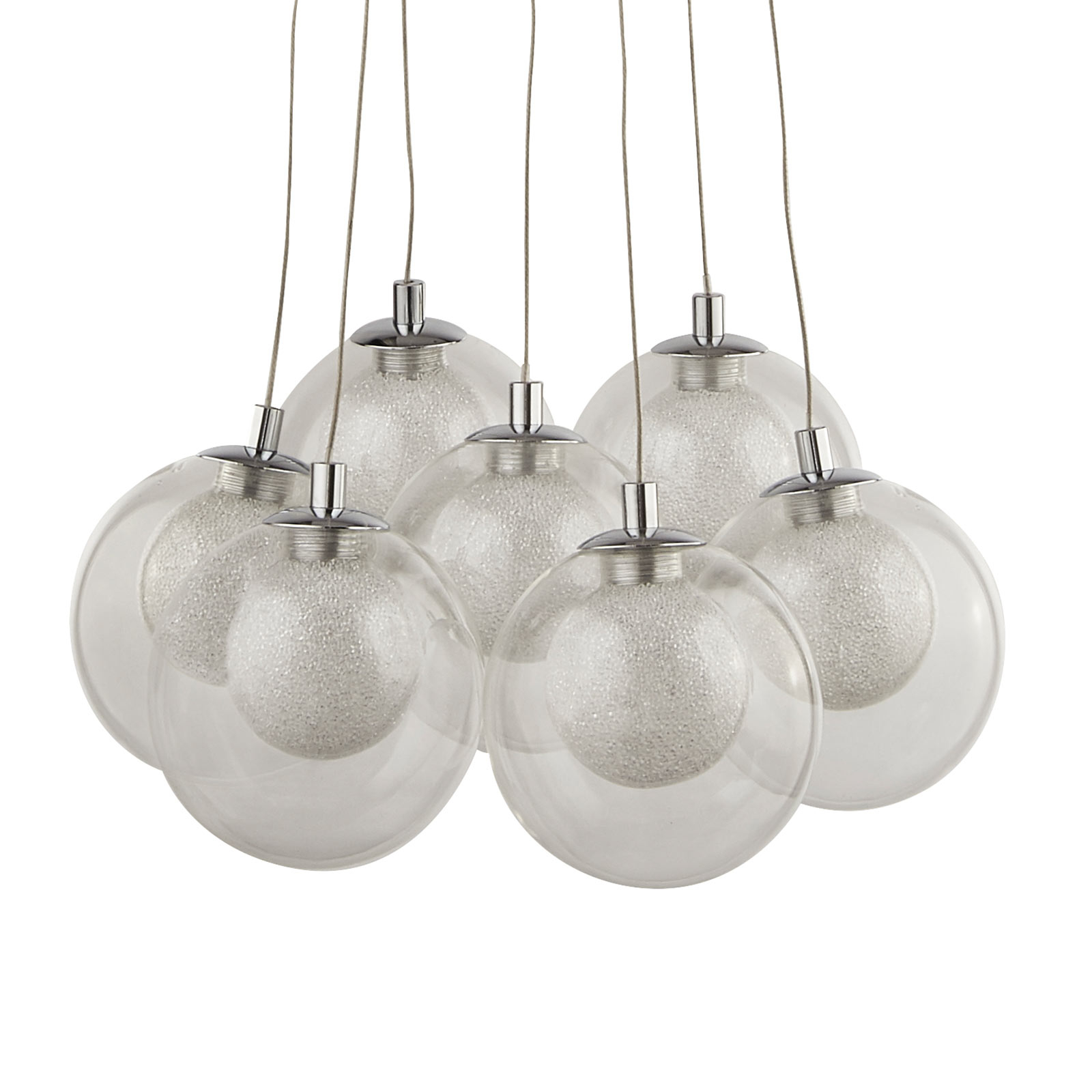 Cluster LED hanging light, seven-bulb