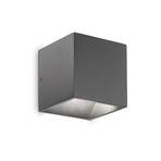 Ideal Lux āra sienas lampas Rubik antracīta alumīnija 10 cm 4000 K