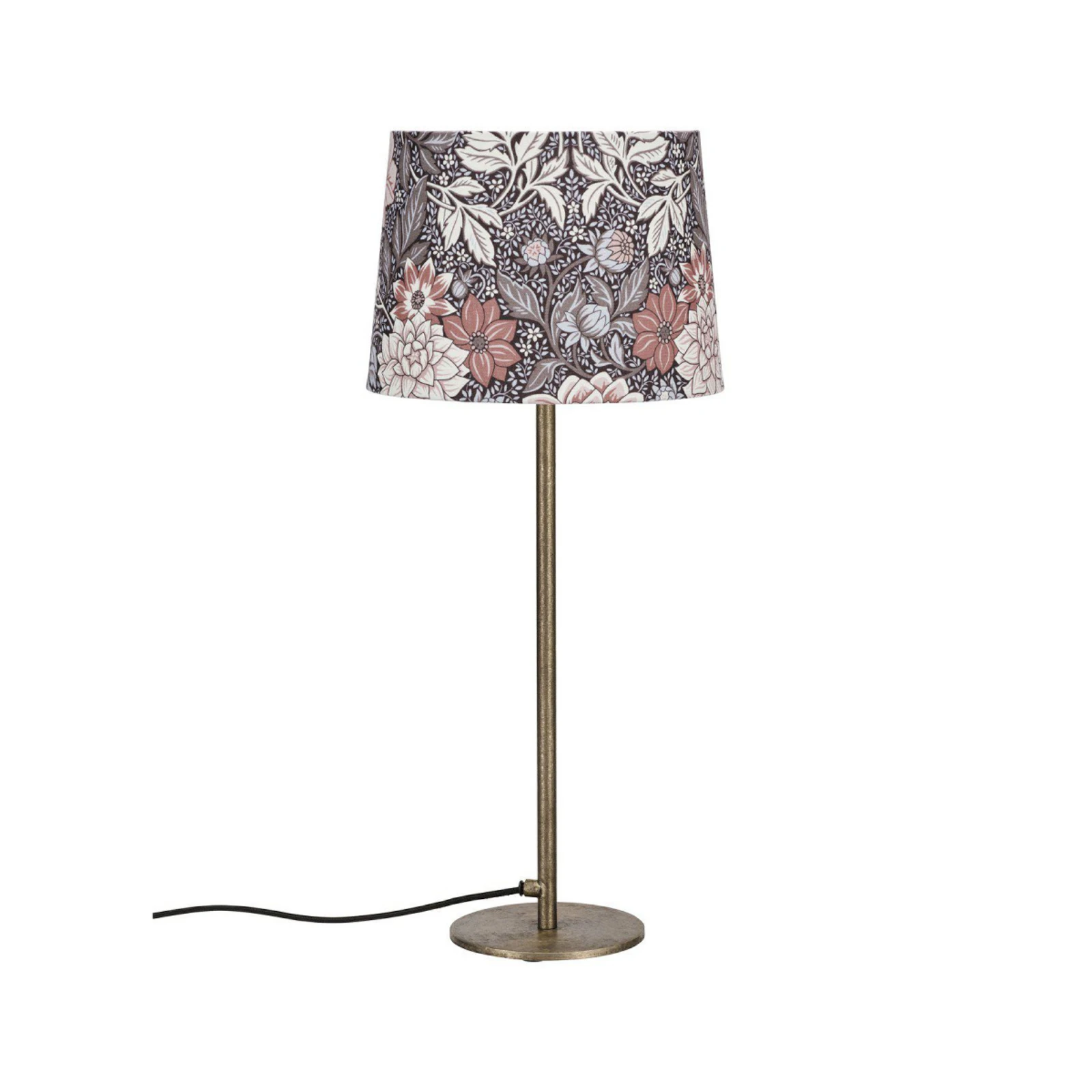 PR Home Namizna svetilka BASE DAHLIA, rjava, višina 58 cm, tkanina