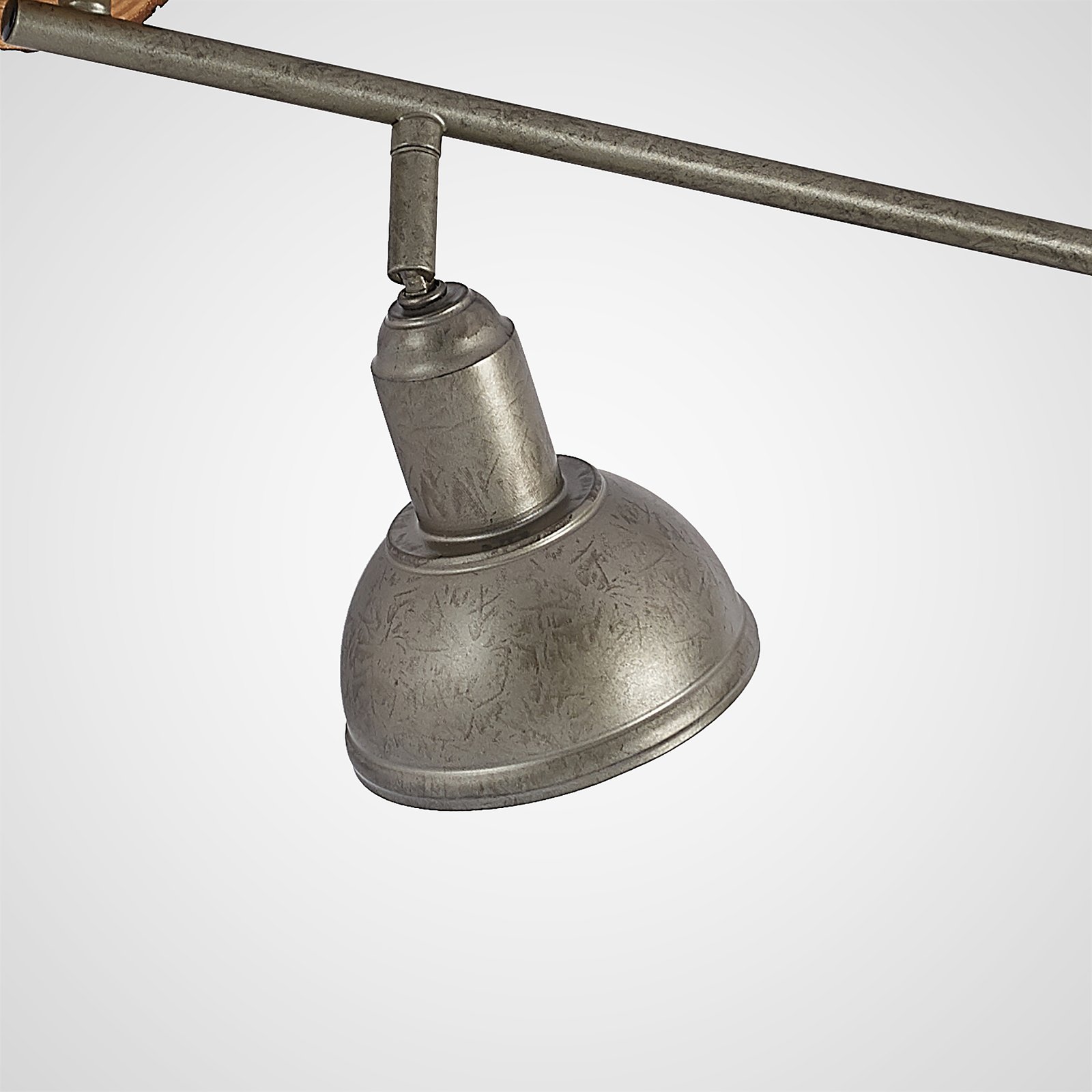 Lindby Nesrin plafondlamp met houtschijf, 4lamps