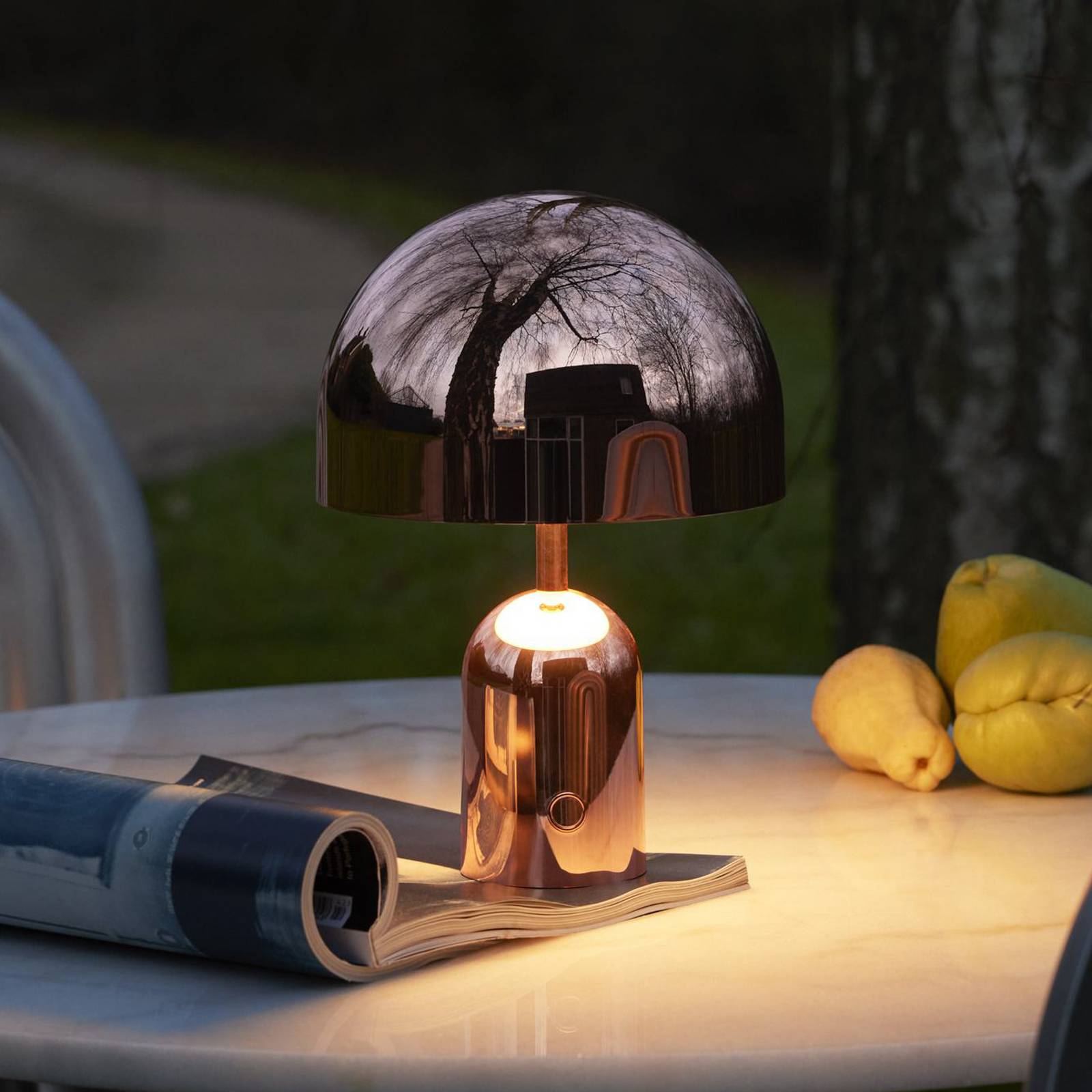 Tom Dixon LED-Akku-Tischlampe Bell Portable, kupferfarben günstig online kaufen
