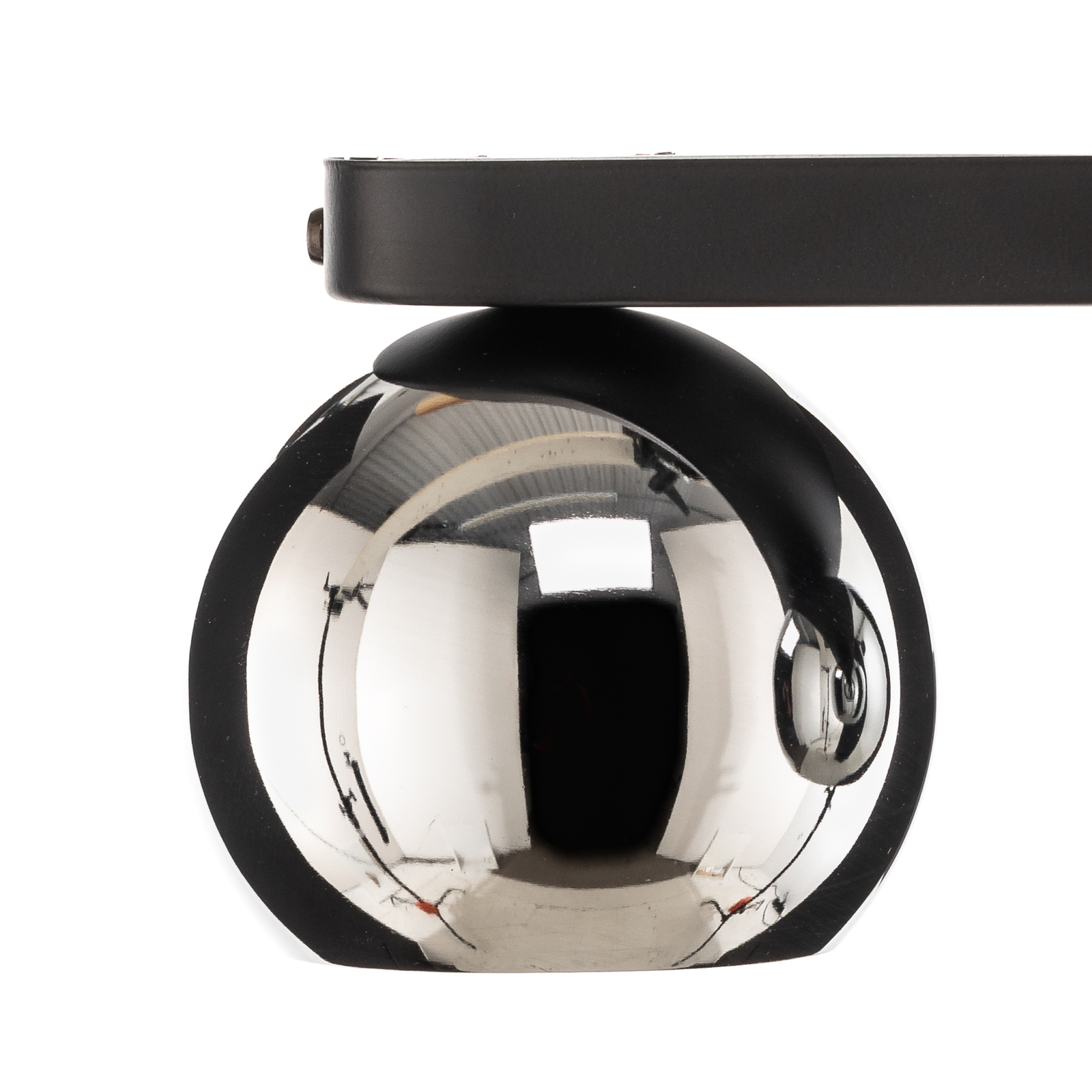 Lexa ceiling lamp, 3-bulb, black/chrome
