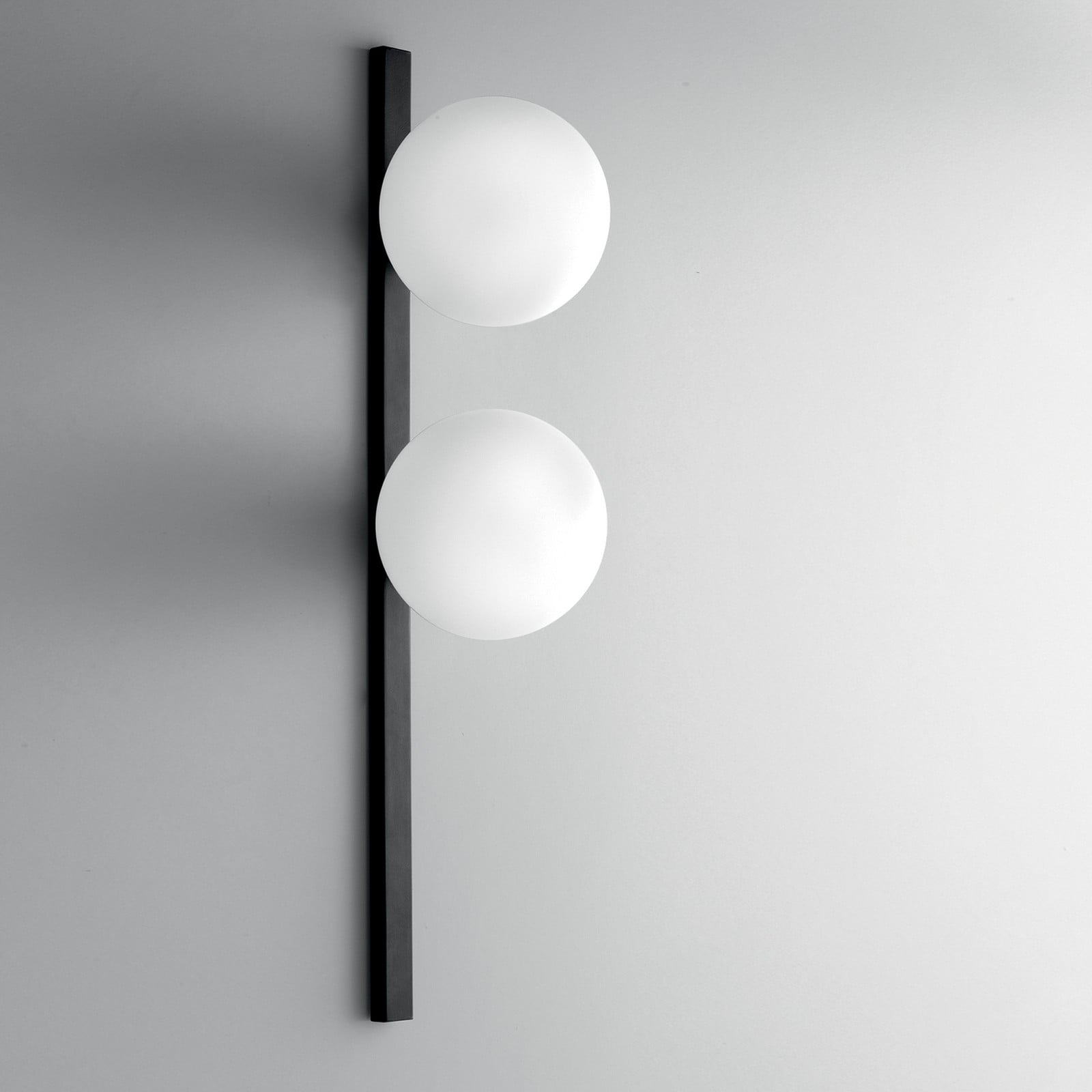 Luce Ambiente Design Aplică de perete Enoire înălțime 60 cm negru metal/sticlă cu 2 becuri - Camera de zi / sufragerie - Modern - negru alb