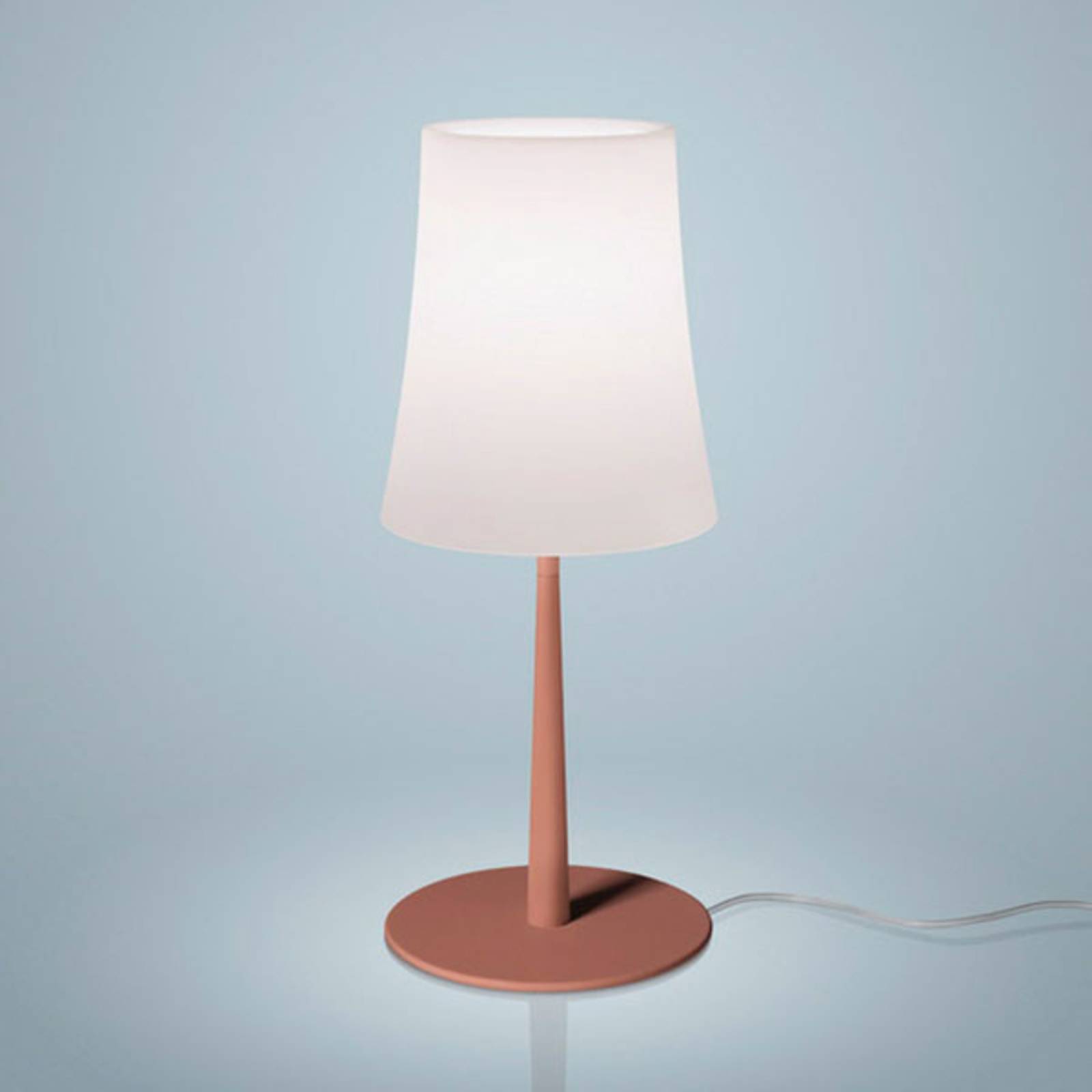 FOSCARINI Foscarini Birdie Easy table lamp brick red, for Living / Dining Room, polycarbonate, painted steel, E27, 57 W, energy efficiency: A++, H: 43 cm