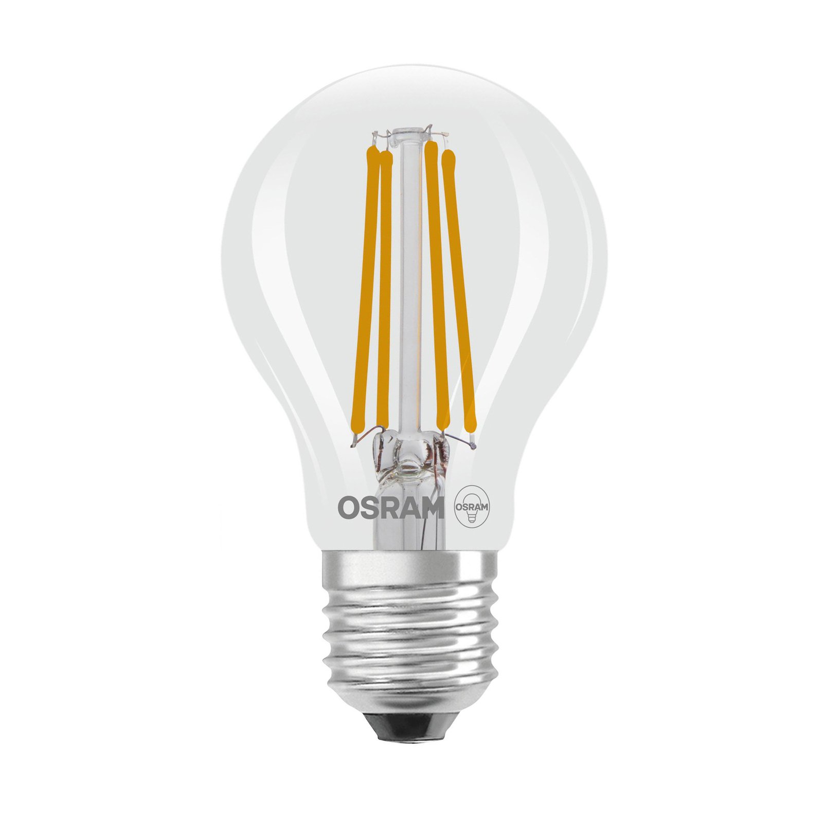 OSRAM LED traditional light bulb E27 2.2W Filament 2,700K 470lm 2-pack