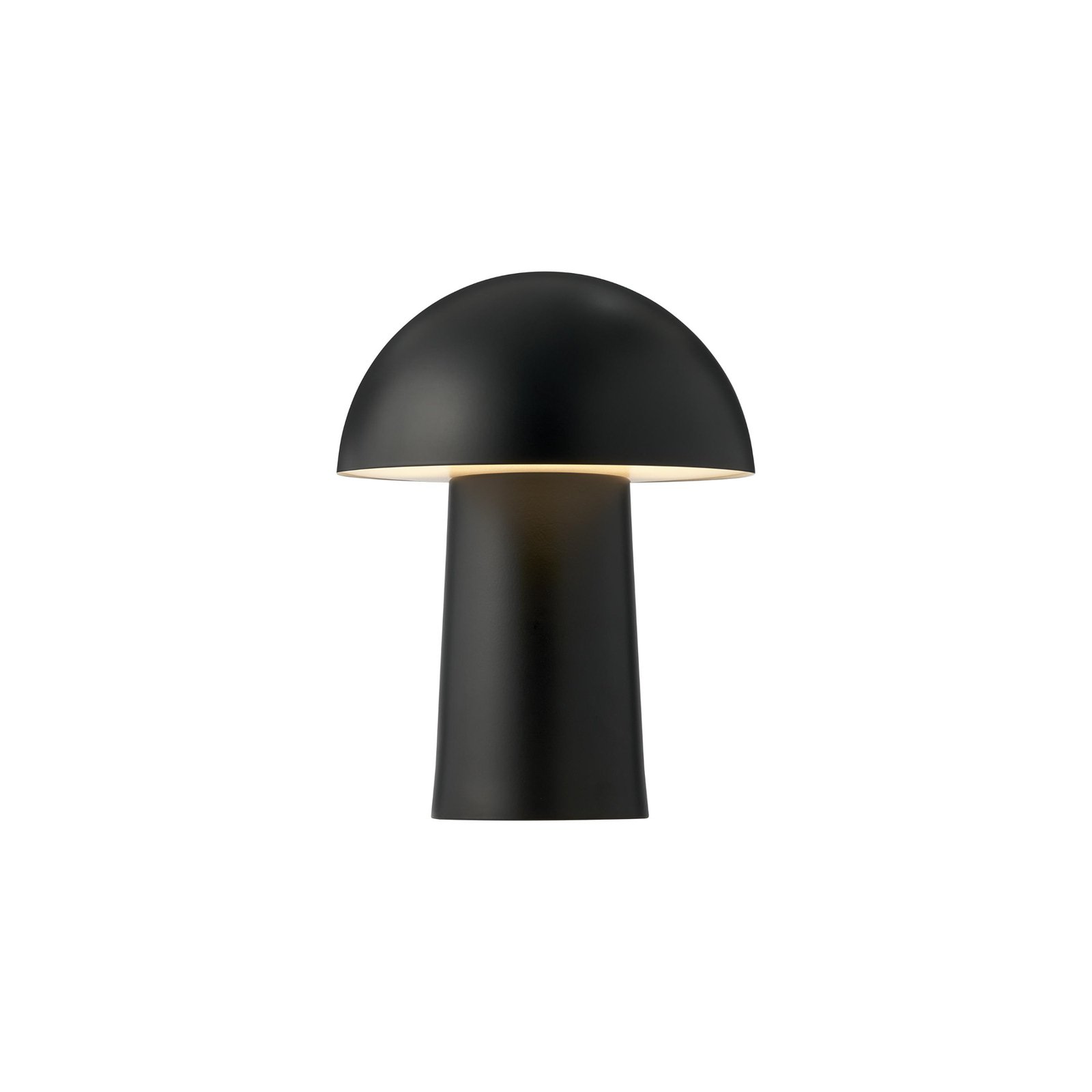 Lampe de table LED à accu Faye Portable, noir, intensité variable, USB