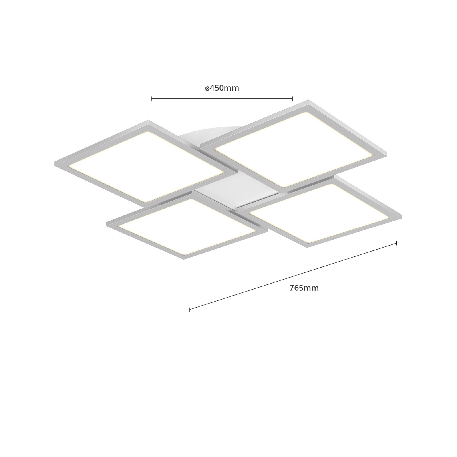 Ilira 4 Plafonieră White/Silver - Lucande